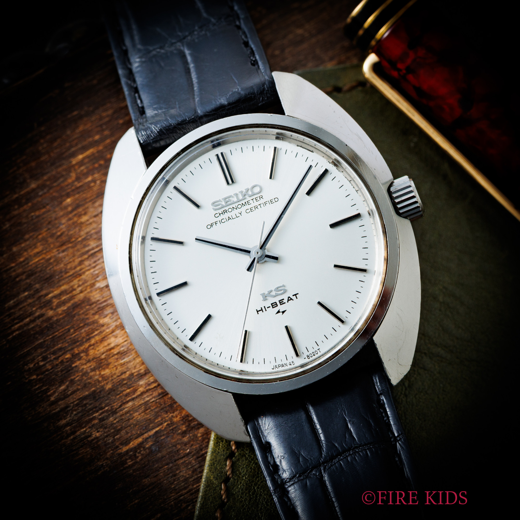 キングセイコー クロノメーター 1971年製 出光創業六十周年記念刻印 手巻き Ref.45-8020 10振動手巻 Cal.4500A