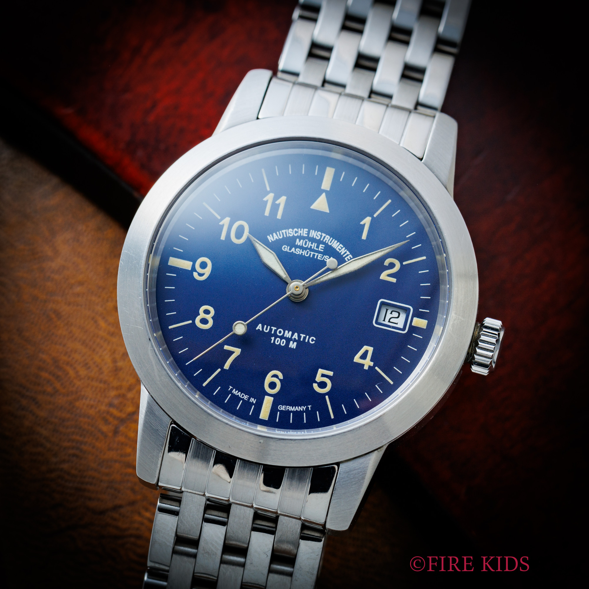 MUHLE GLASHUTTE ミューレグラスヒュッテ ブルー文字盤 マークXIIフェイス Ref.M12610 Cal.2824-2