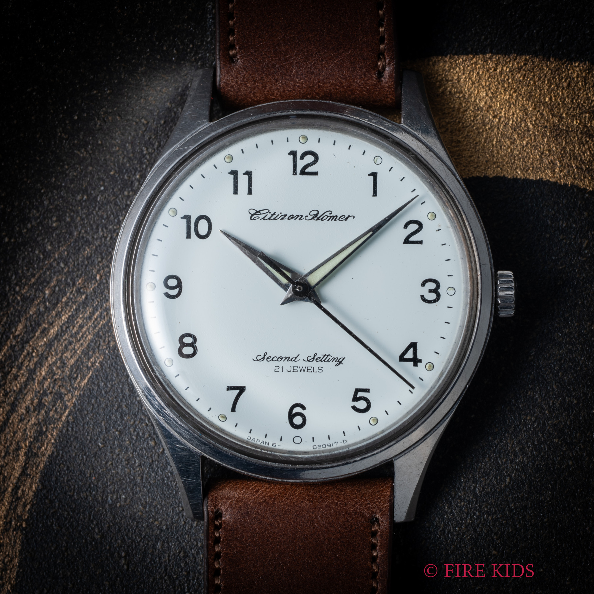 シチズン ホーマー 鉄道時計 1970年製 昭45年製 中支腕659国鉄刻印 Cal.1160 アイスブルーダイヤル センターセコンド