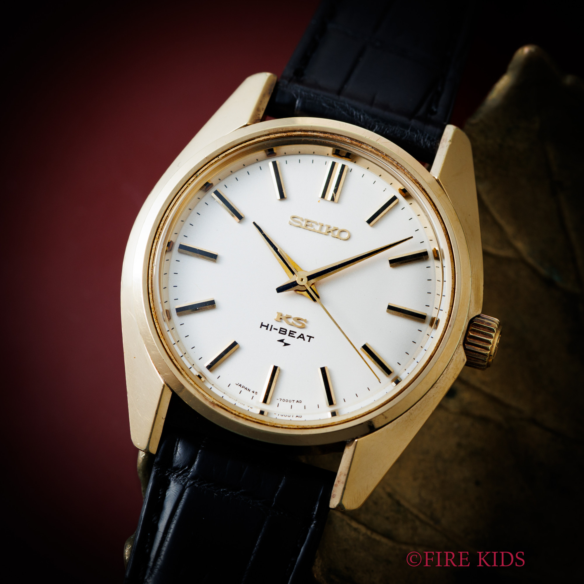 SEIKO 45KS ADダイヤル SGPケース KSメダリオン 純正尾錠付き 1971年製 手巻き Ref.45-7001 Cal.4500A