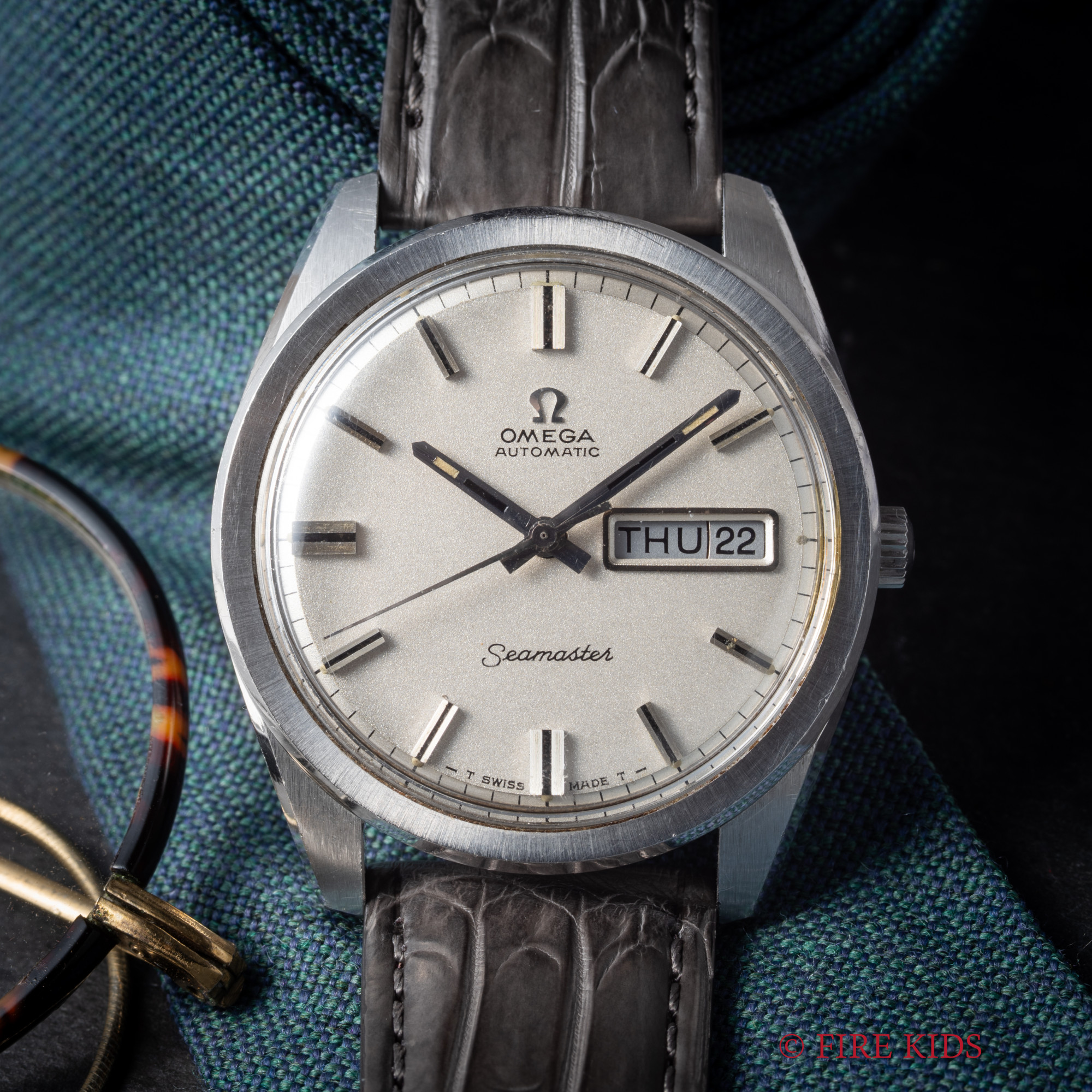 オメガ　シーマスター　ref.166.032　1969年製　梨地文字盤　デイデイト