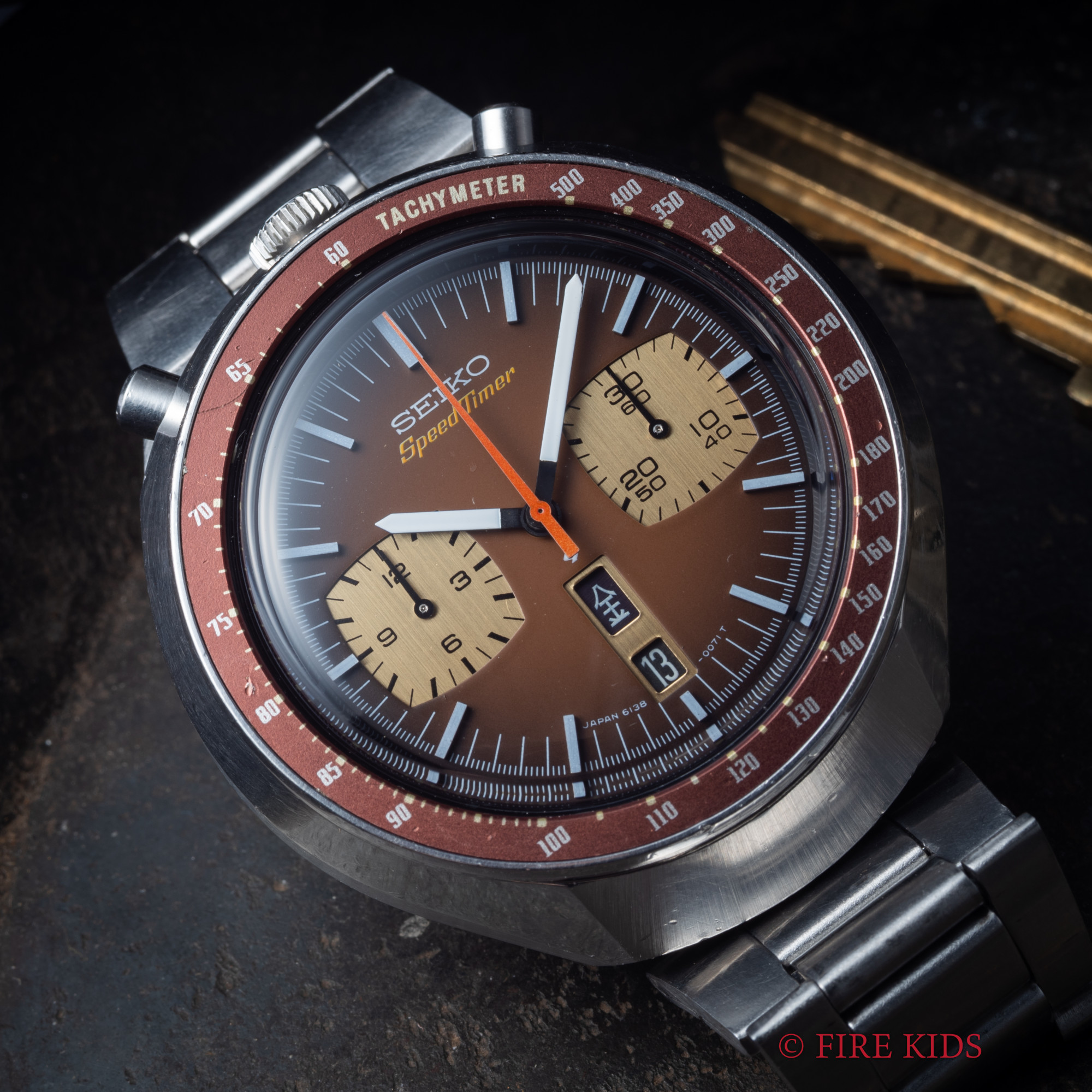 セイコー 1976年製 スピードタイマー 茶馬 Ref.6138-0040 自動巻き 純正ステンレスブレスレット