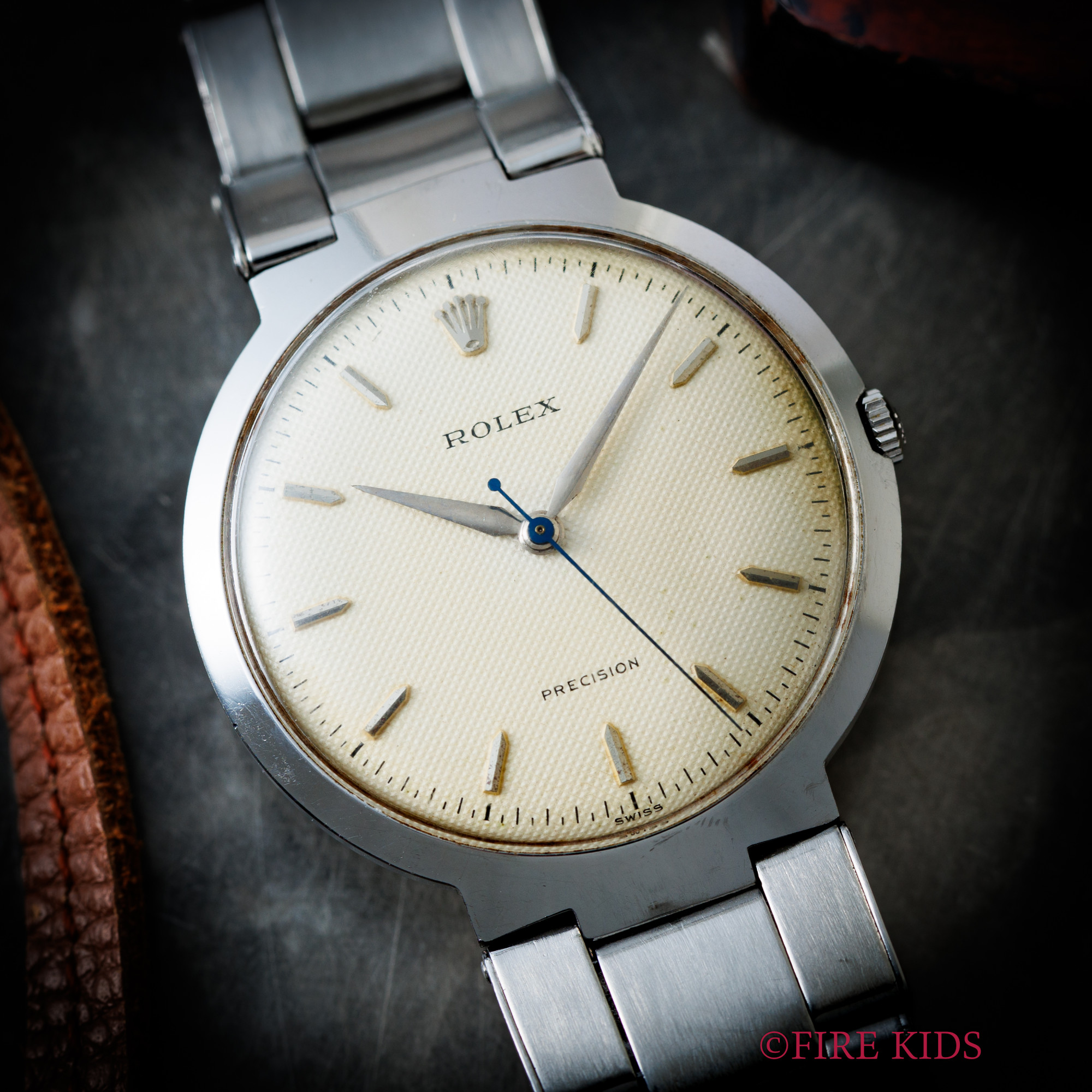 ロレックス UFO Ref.9083 純正ブレス 1957年製 純正57年リベットブレス ギョーシェダイヤル アルファハンド 手巻き