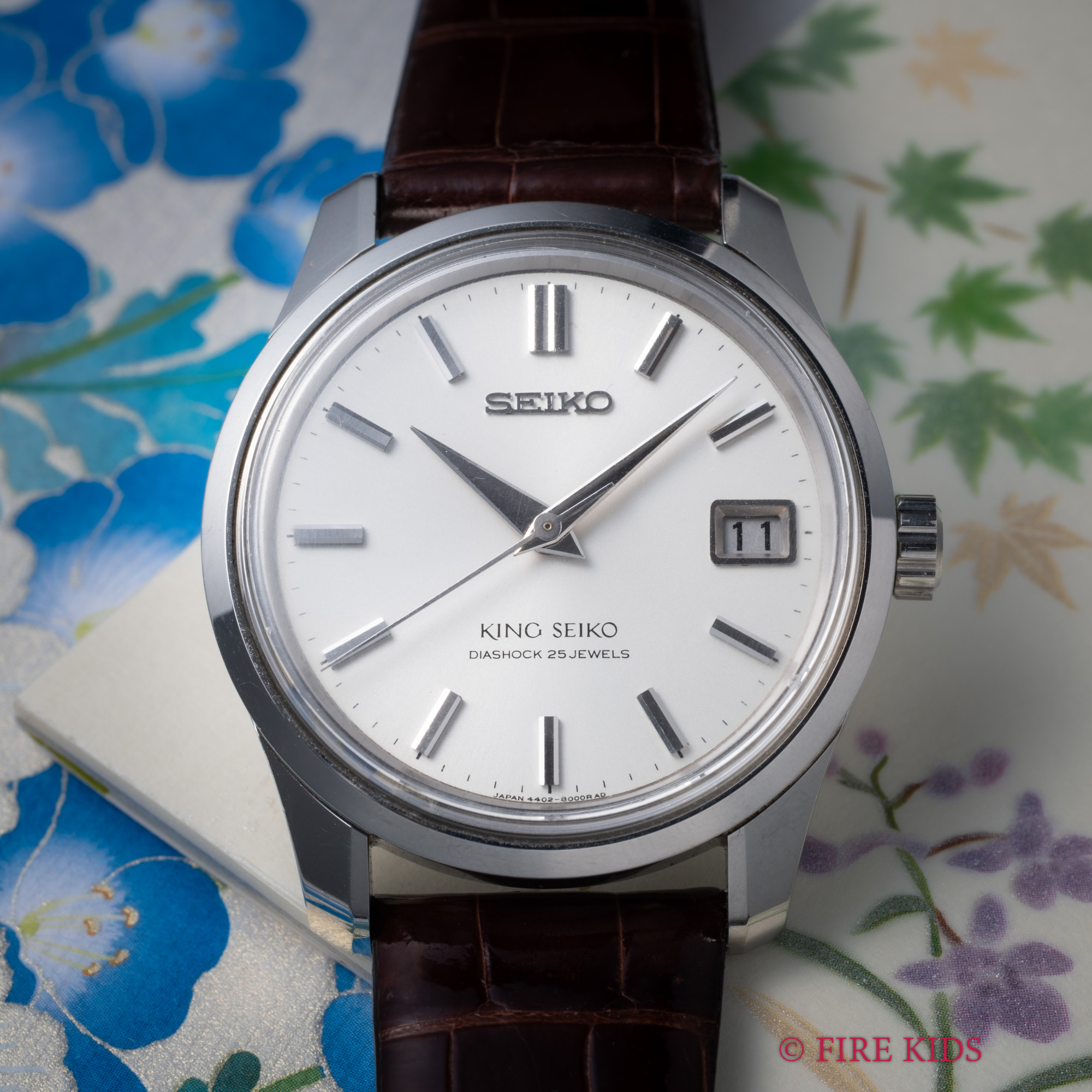 セイコー キングセイコー 44KS 1966年製 ノンポリッシュ 裏蓋シール残り Cal.4402A 手巻き 純正尾錠付き