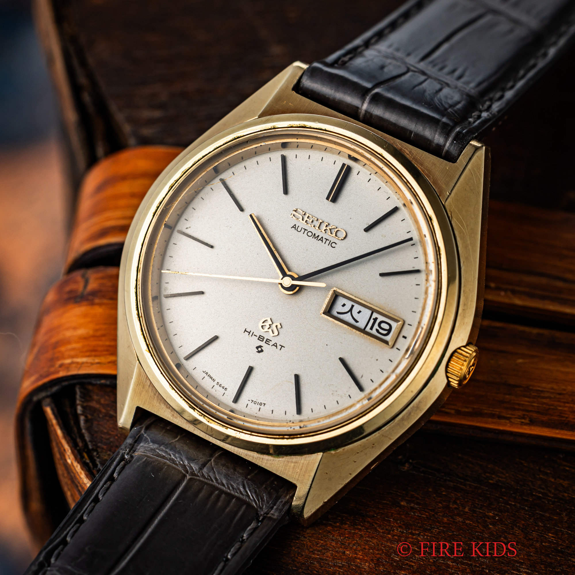 グランドセイコー 1970年製（昭和45年製） 56GSキャップゴールドケース Ref.5646-7010 ハイビート自動巻