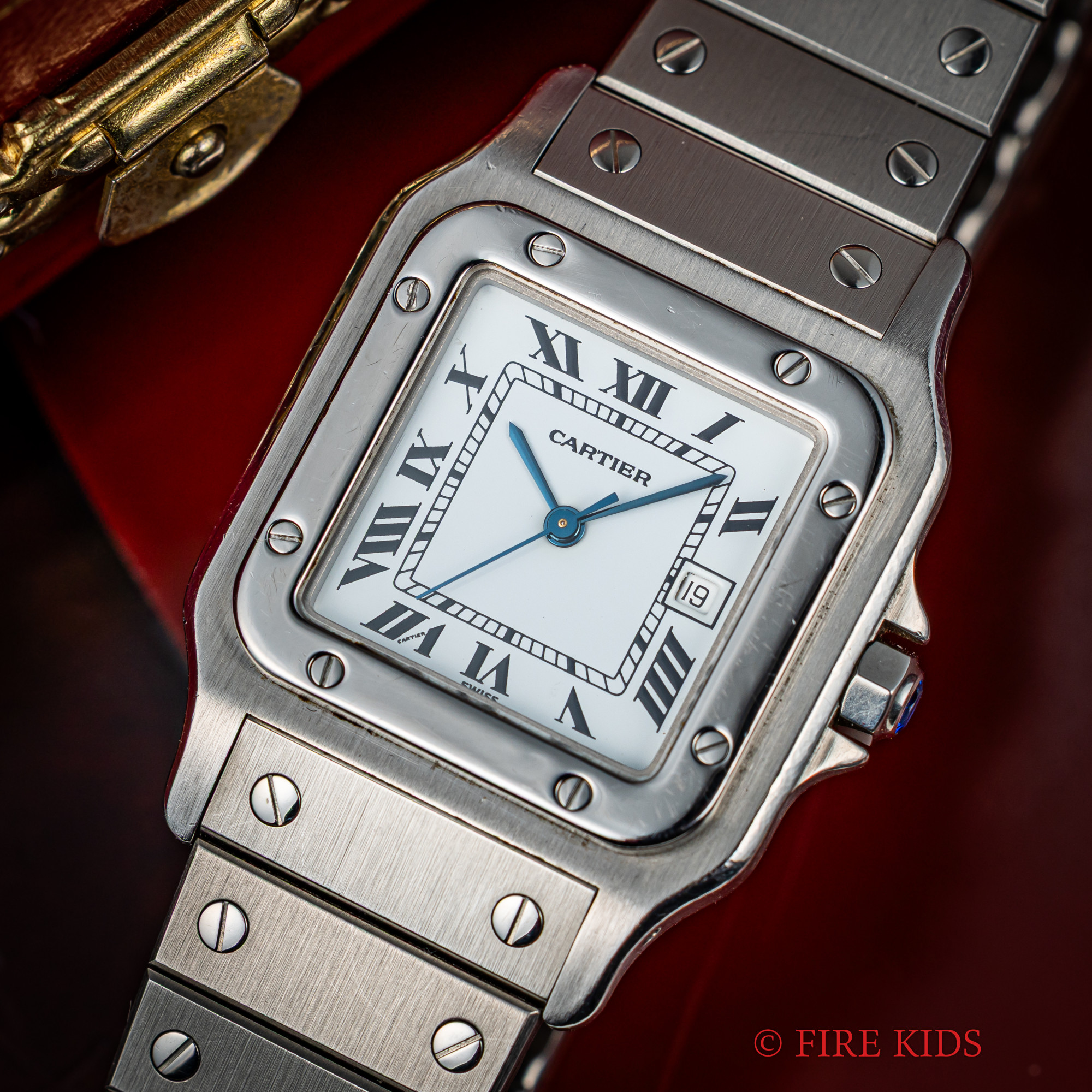 CARTIER サントス カレ LM 1980年代 オールステンレス Ref.31925