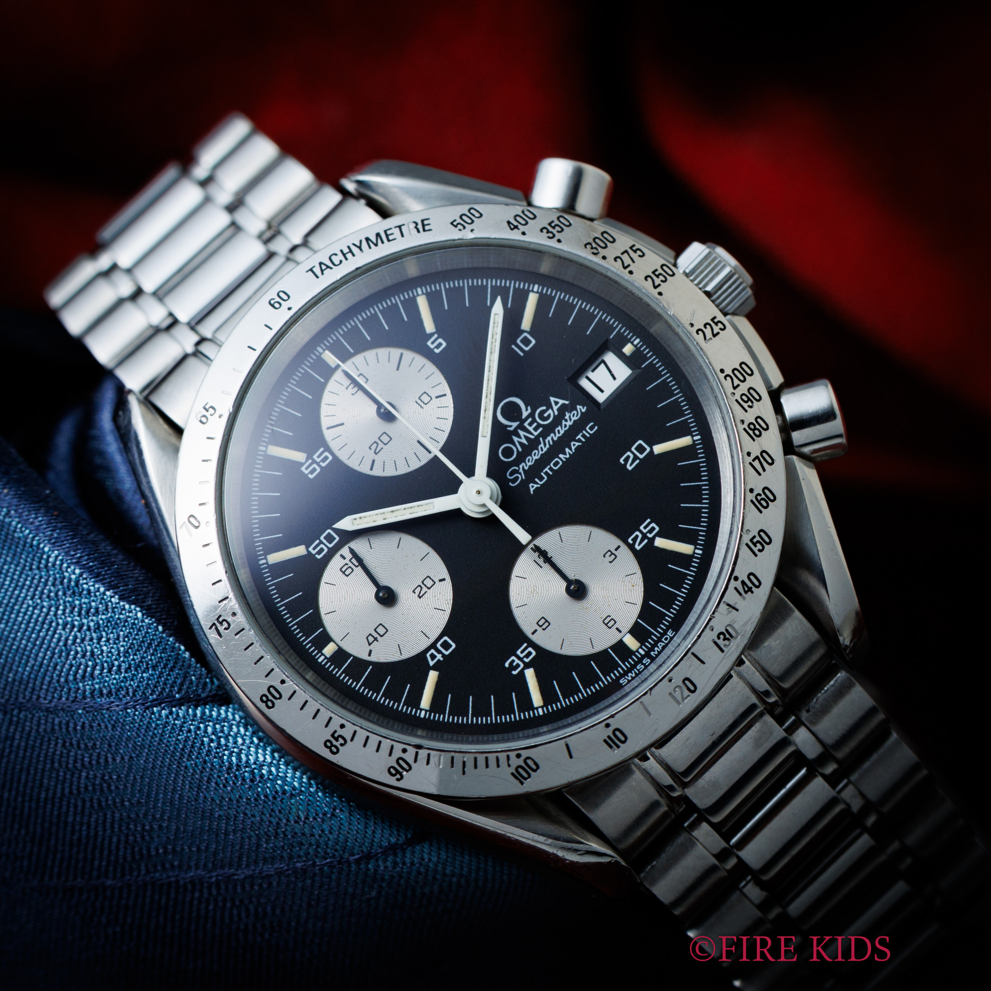 オメガ スピードマスター オートマチック ブラックダイヤル 純正ブレス付き 1993年製