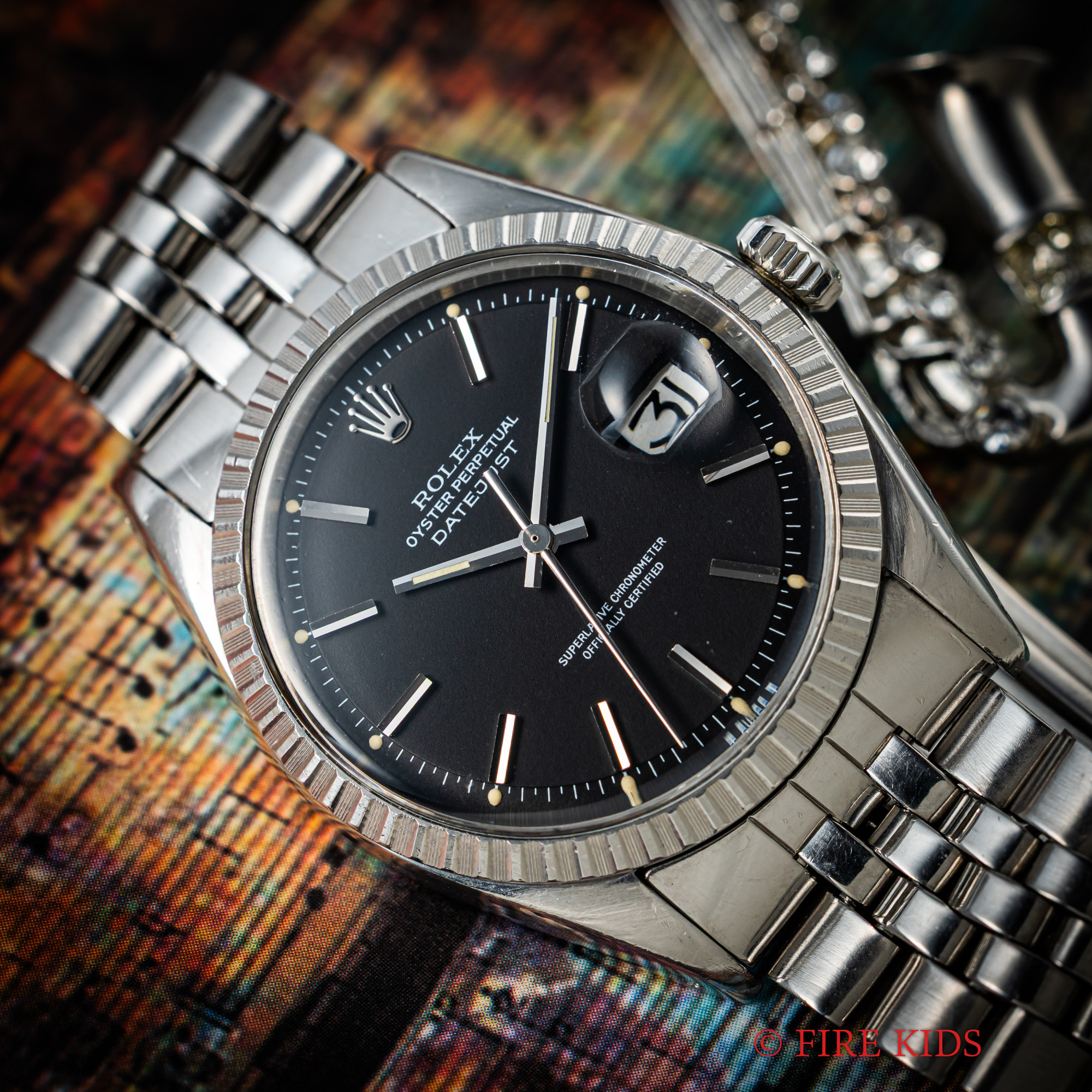 ロレックス デイトジャスト Ref.1603 マットブラックダイヤル 純正巻きジュビリーブレス 1973年製