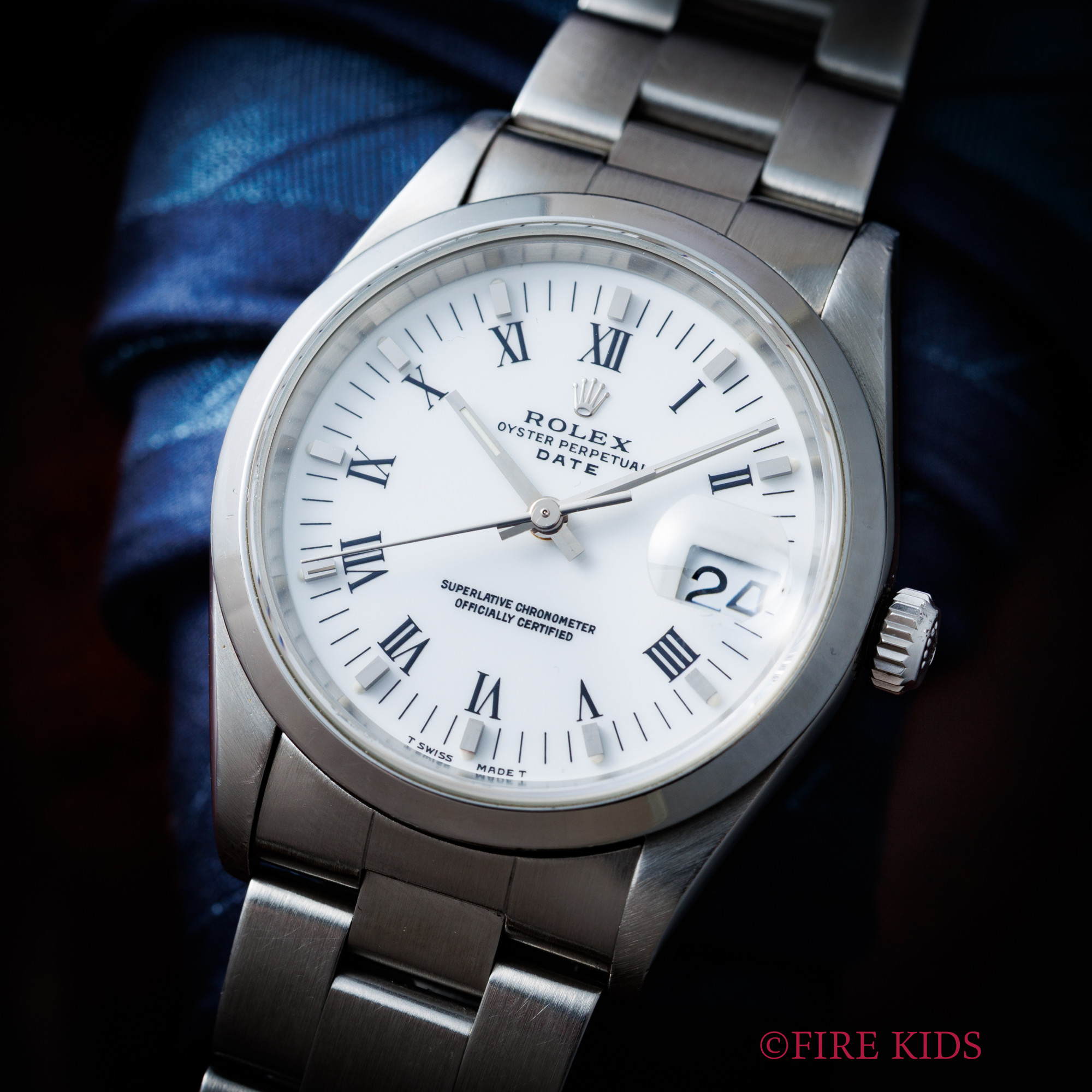 ロレックス 1996年製 オイスターパーペチュアルデイト ホワイトローマンダイヤル Ref.15200 自動巻 純正オイスターブレス