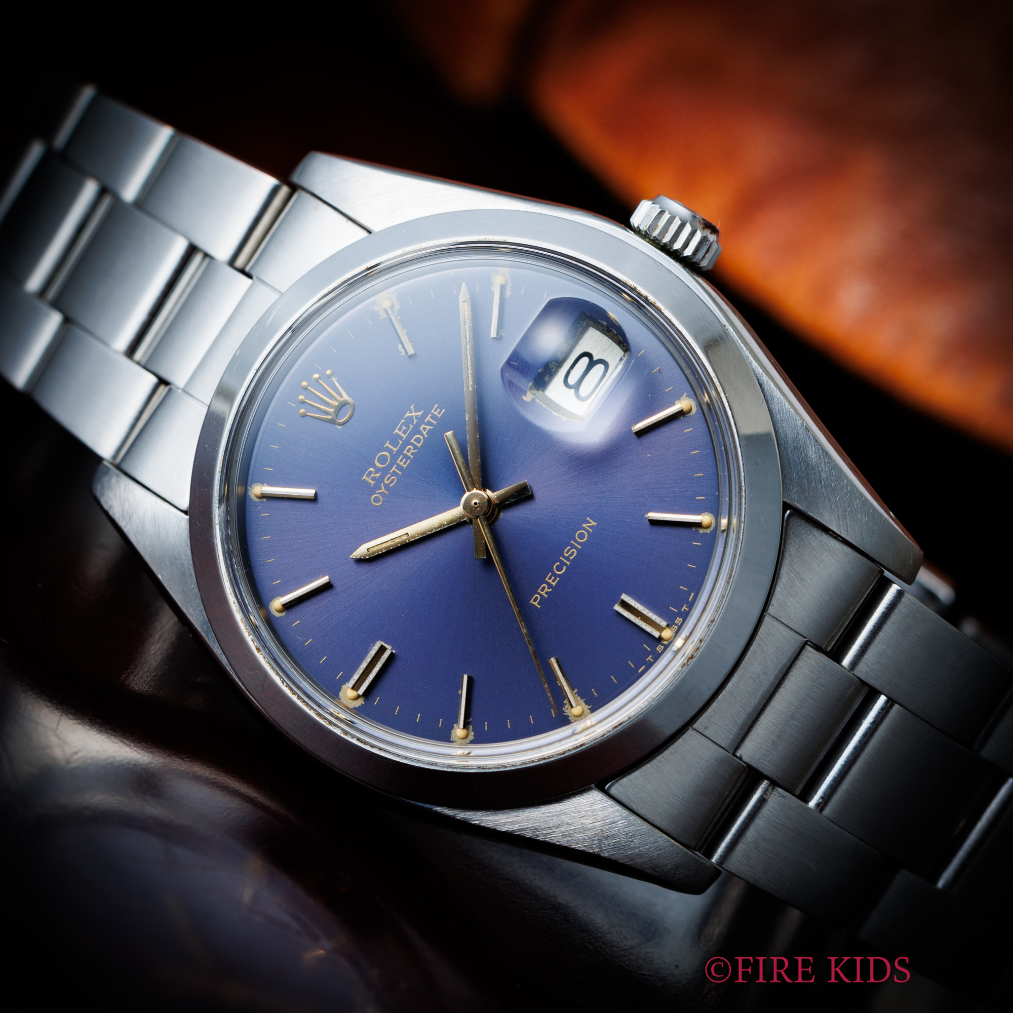 ロレックス オイスターデイト ブルーパープルダイヤル  1978年製 Ref.6694 箱付き