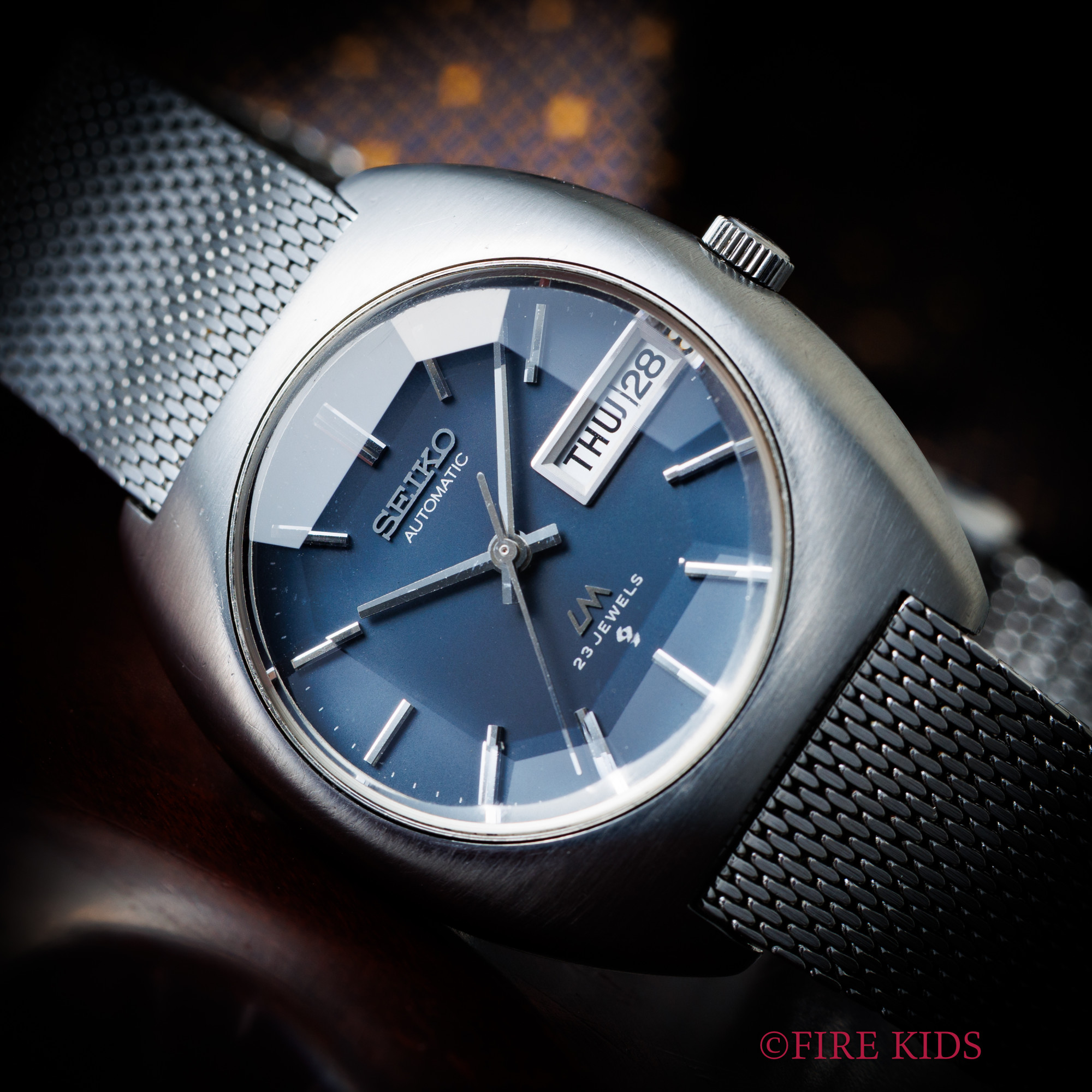 SEIKO LM カットガラス ネイビー Ref.5606-6000 1972年製