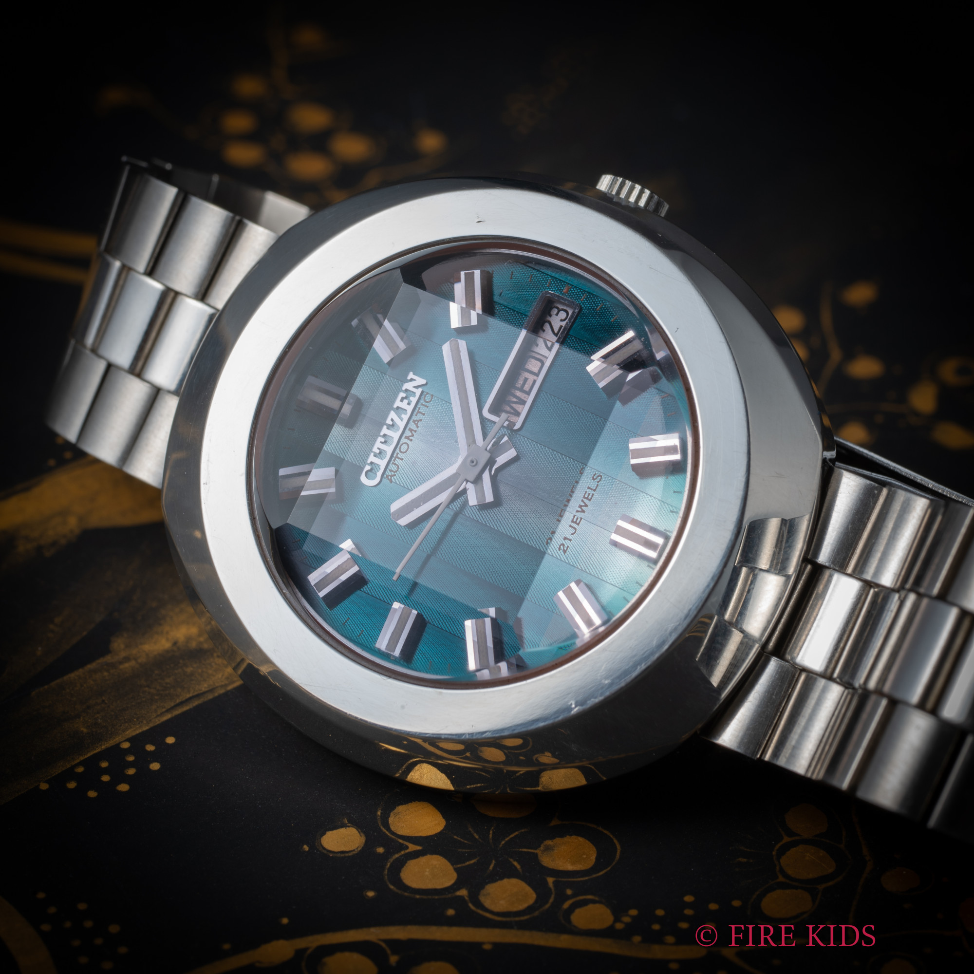 FIREKIDS｜ファイアーキッズ / シチズン カットガラス ブルーグリーン