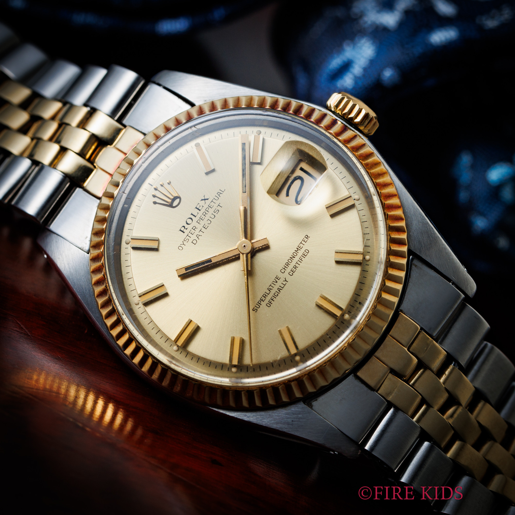 ロレックス 1972年製 デイトジャストコンビ Ref.1601 自動巻き ワイドボーイ シグマダイヤル 純正コンビブレス