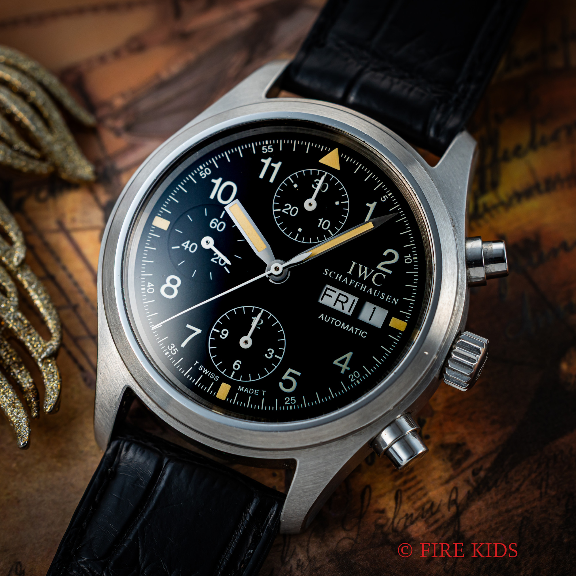 IWC フリーガークロノグラフ 2000年製（平成12年製） パイロットウォッチ 自動巻 オールトリチウム夜光