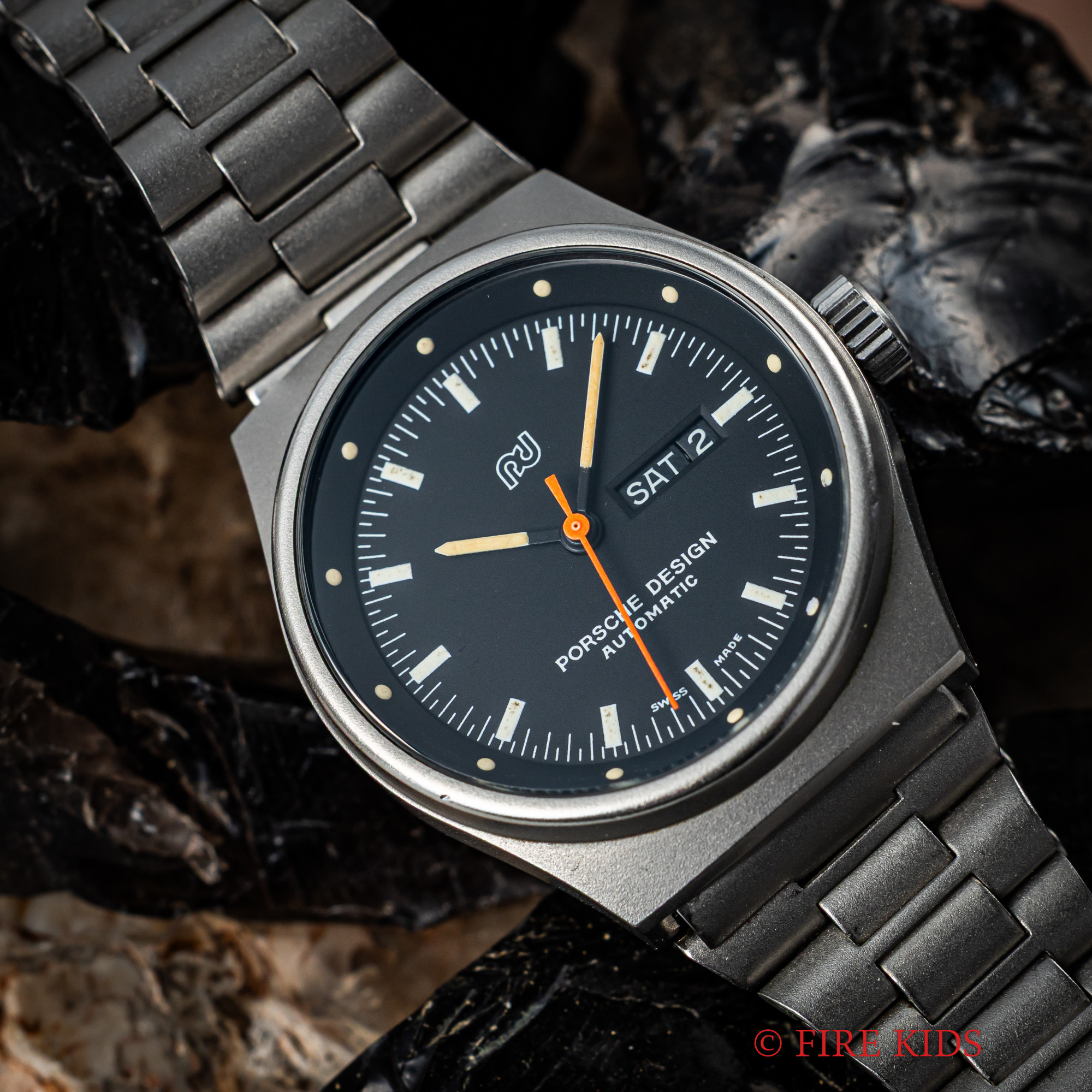 ポルシェデザイン ボーイズ 自動巻き デイデイト 1980年代 オルフィナ