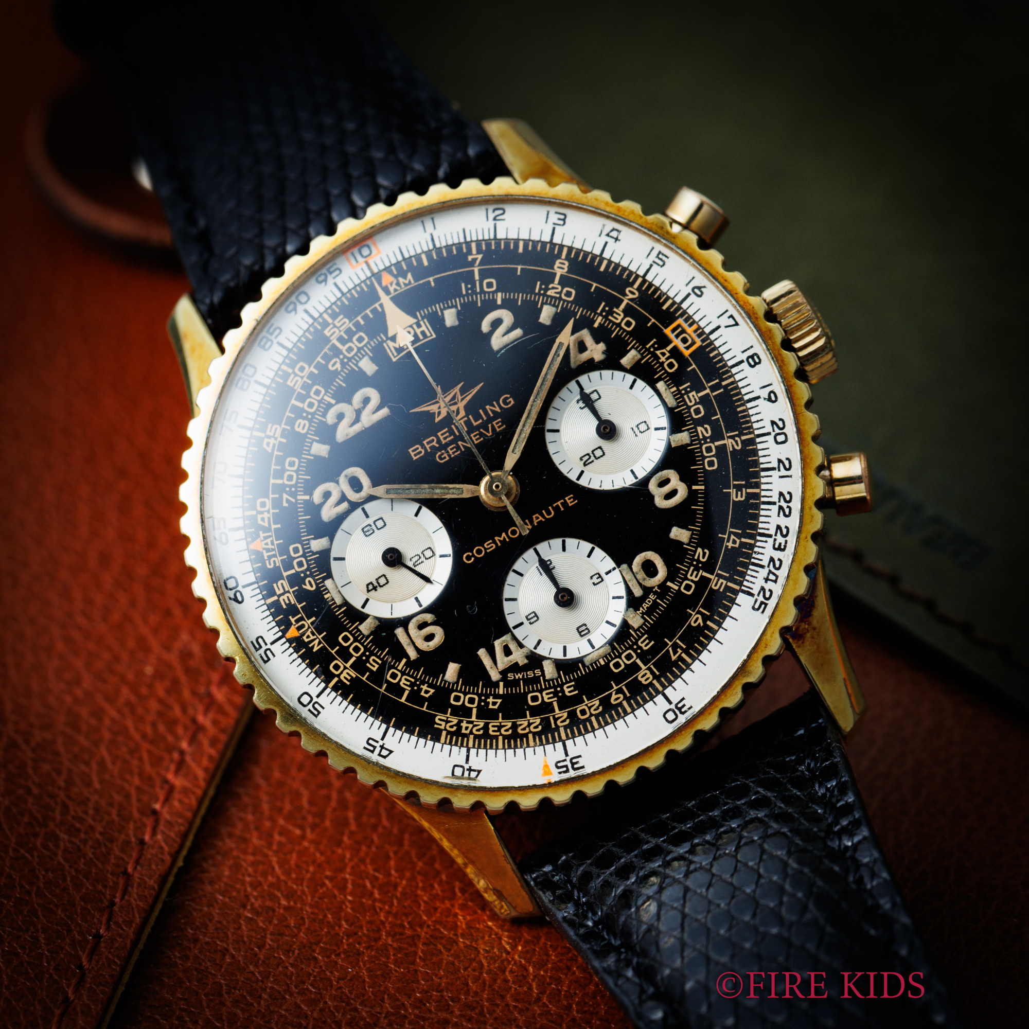 ブライトリング ナビタイマー コスモノート 1960年代製 Ref.809 金張りケース 24時間時計 手巻 Cal.ヴィーナス178TJ 純正尾錠