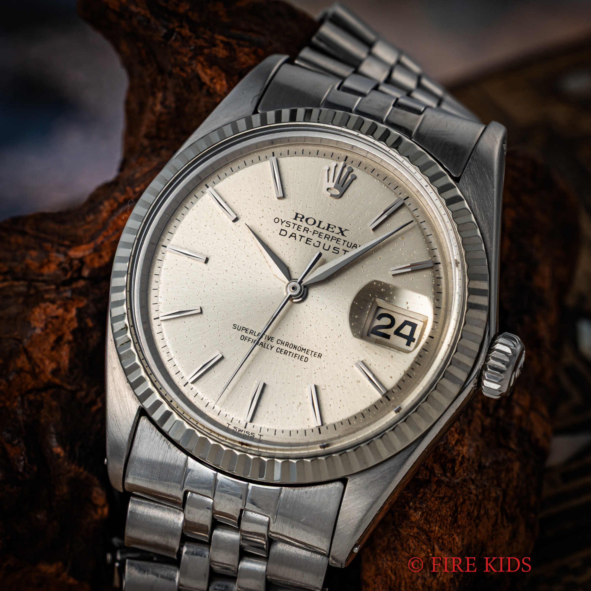 ロレックス デイトジャスト 1966年製 アルファハンド Ref.1601 WGベゼル 自動巻 純正ブレス