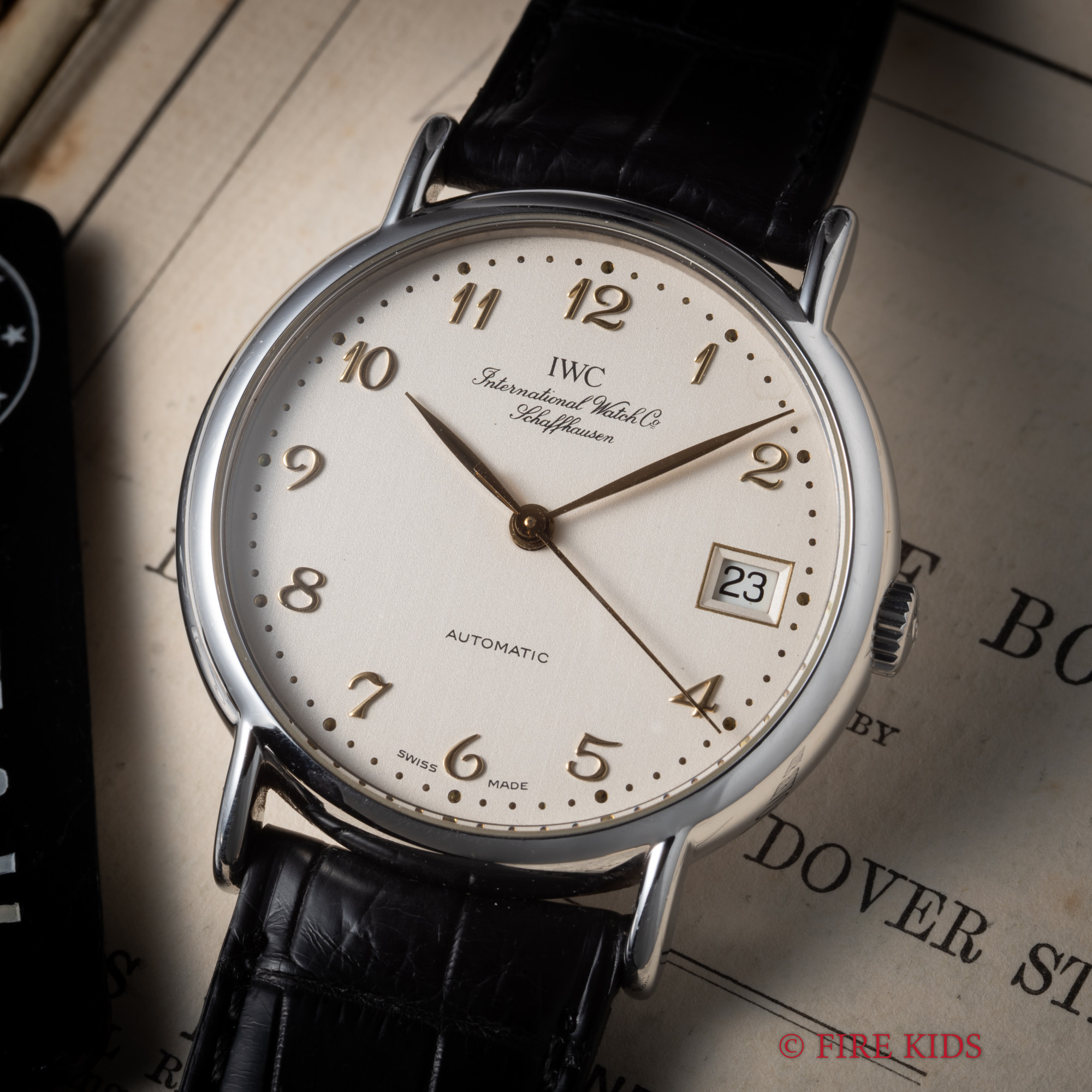 IWC ポートフィノ 1994年製　全アラビア　アイボリーダイヤル Ref.3513 自動巻 純正尾錠