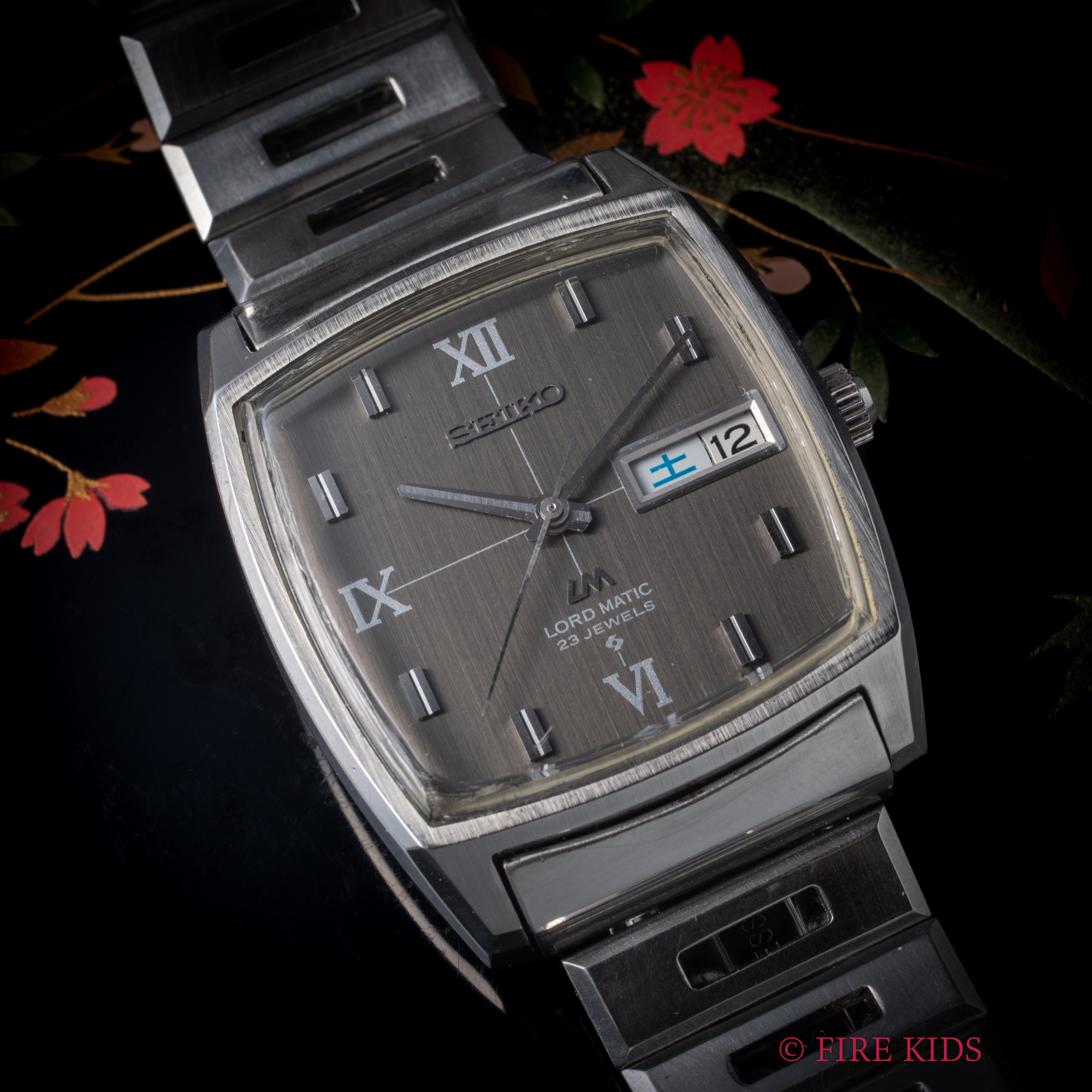 セイコー LM ロードマチック グレーローマンダイヤル 1970年製 純正ブレス 自動巻き デイデイト 漢字デイ