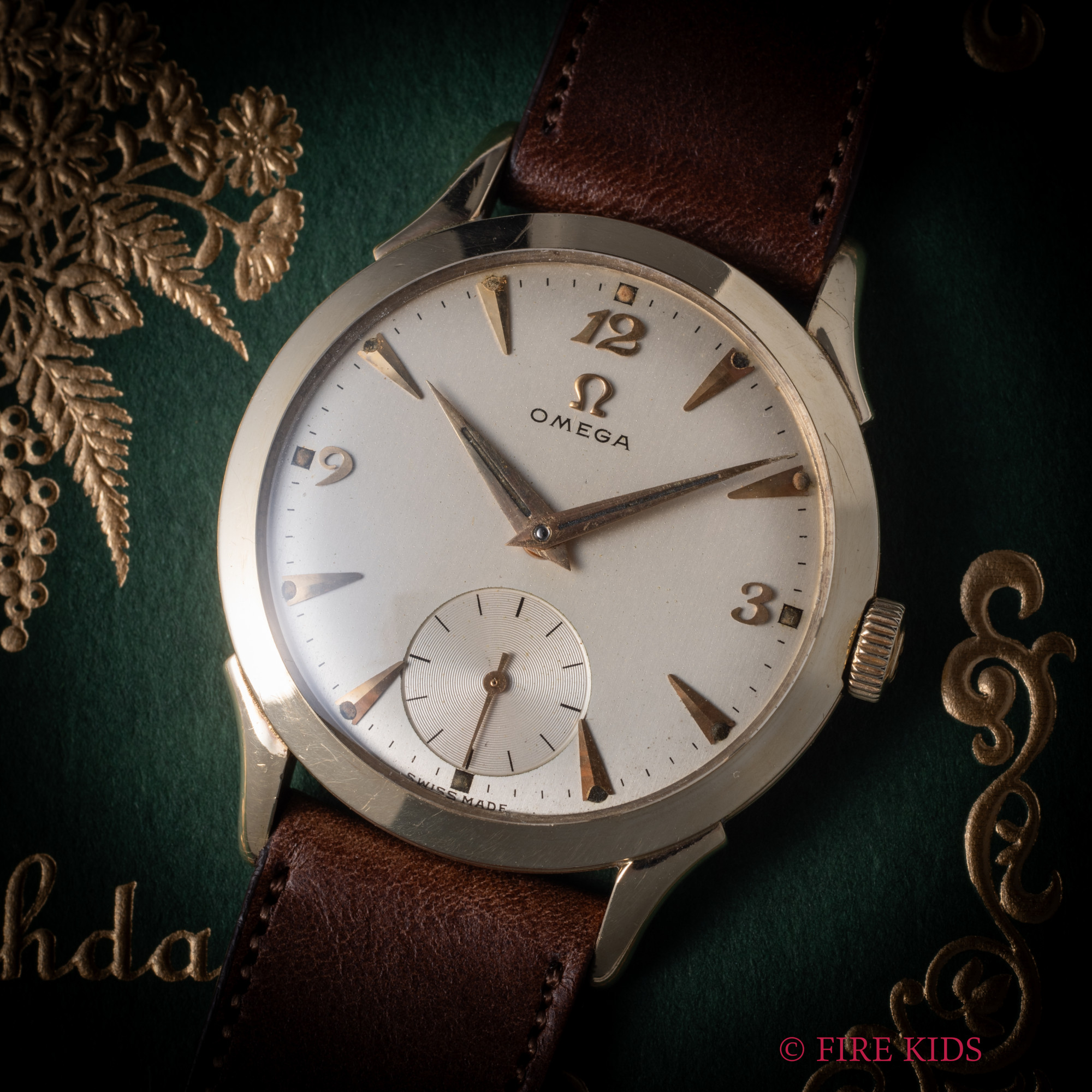 オメガ シーマスター  1950年製　10金張り　USケース　 Cal.361