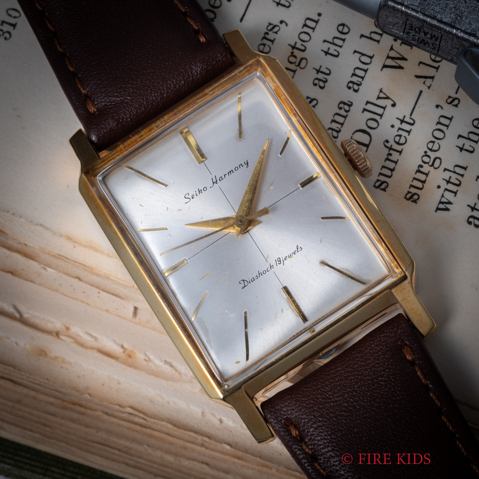 セイコー　ハーモニー　1963年　手巻き　スクエア　EGPケース/ステンバック