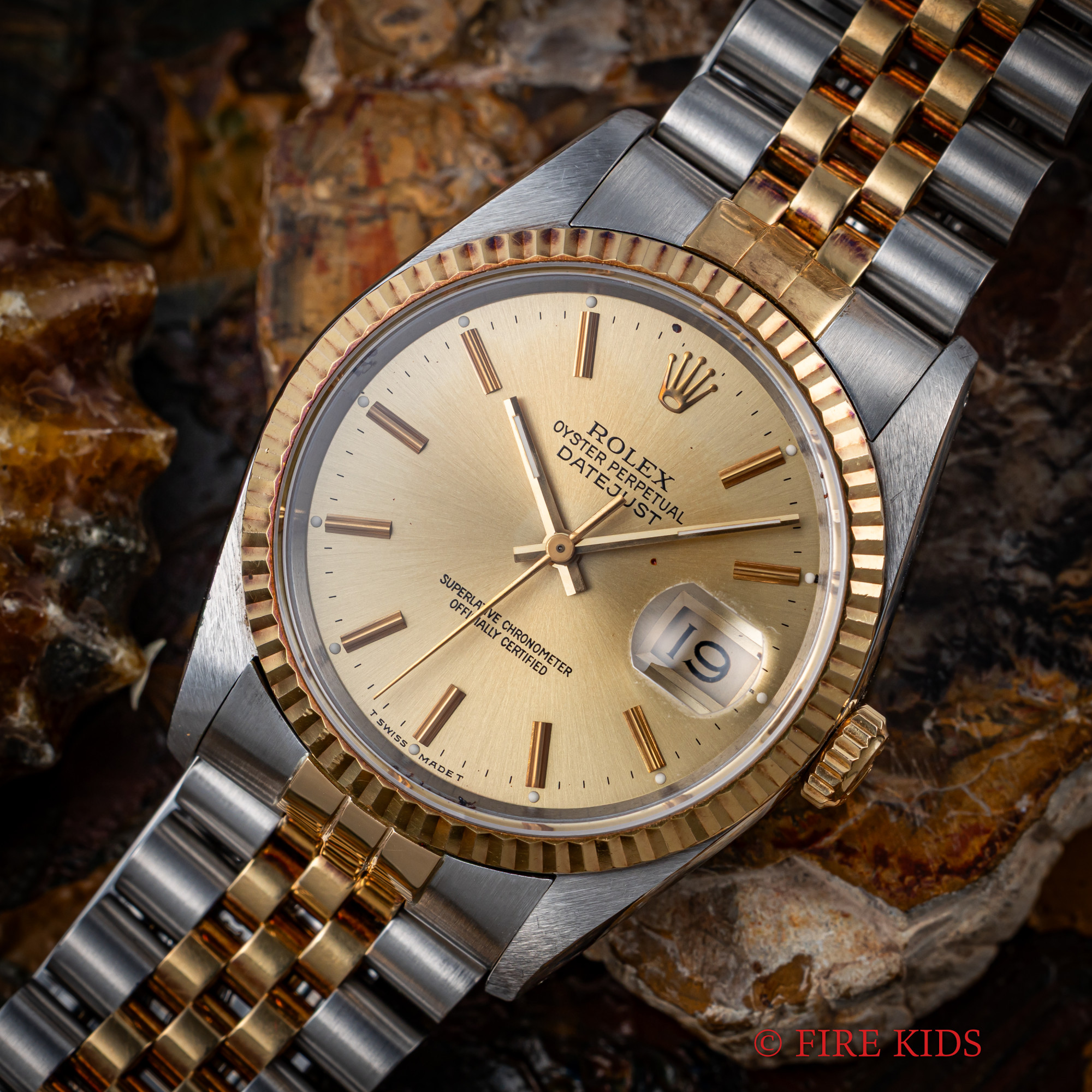 ロレックス デイトジャスト コンビ 1990～1991年製 Ref.16233 クロノメーター自動巻 純正コンビブレス