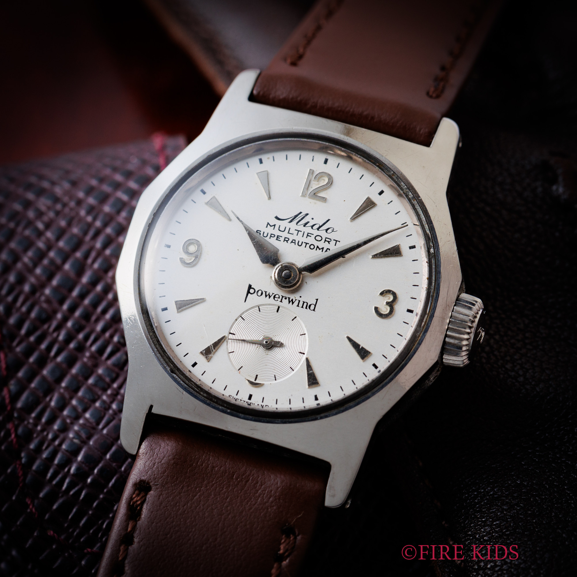 ミドー マルチフォート 1950年代製 Cal.00916P ホワイト文字盤
