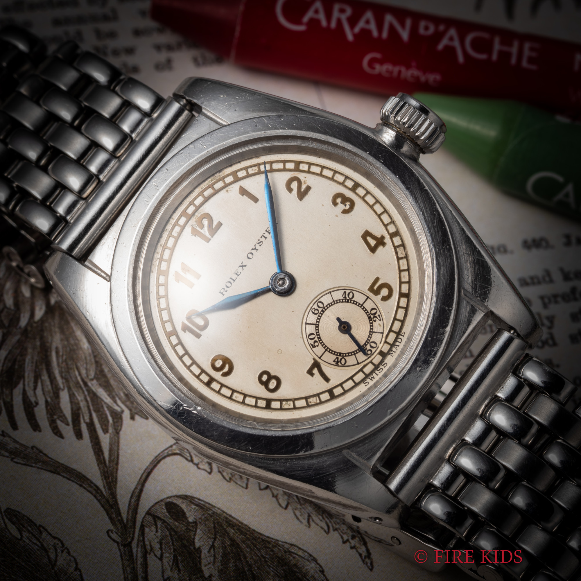 ロレックス オイスター フラットバック 1939年製 Ref.2765 手巻き スモールセコンド イングランドダイヤル