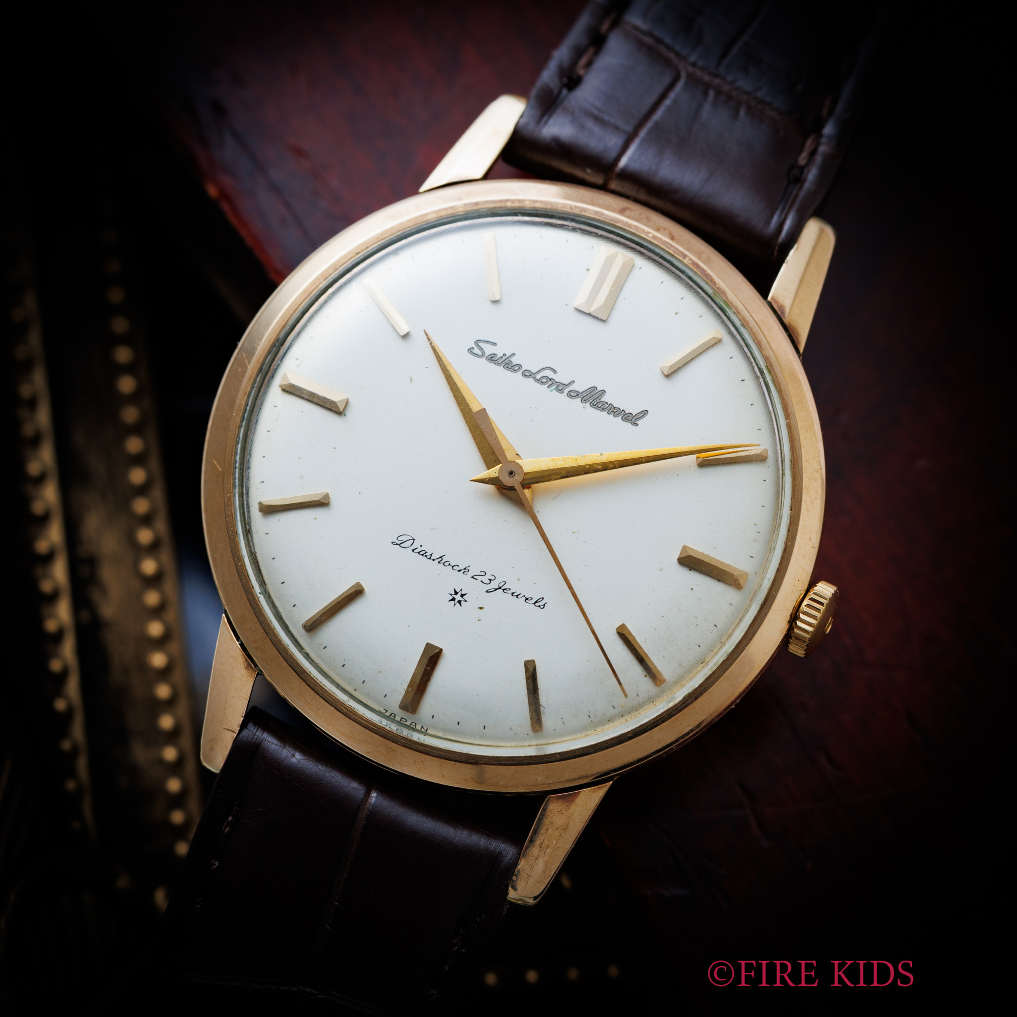 セイコー ロードマーベル 1960年製 Ref.J14068 14金張り 彫文字盤 SDダイヤル