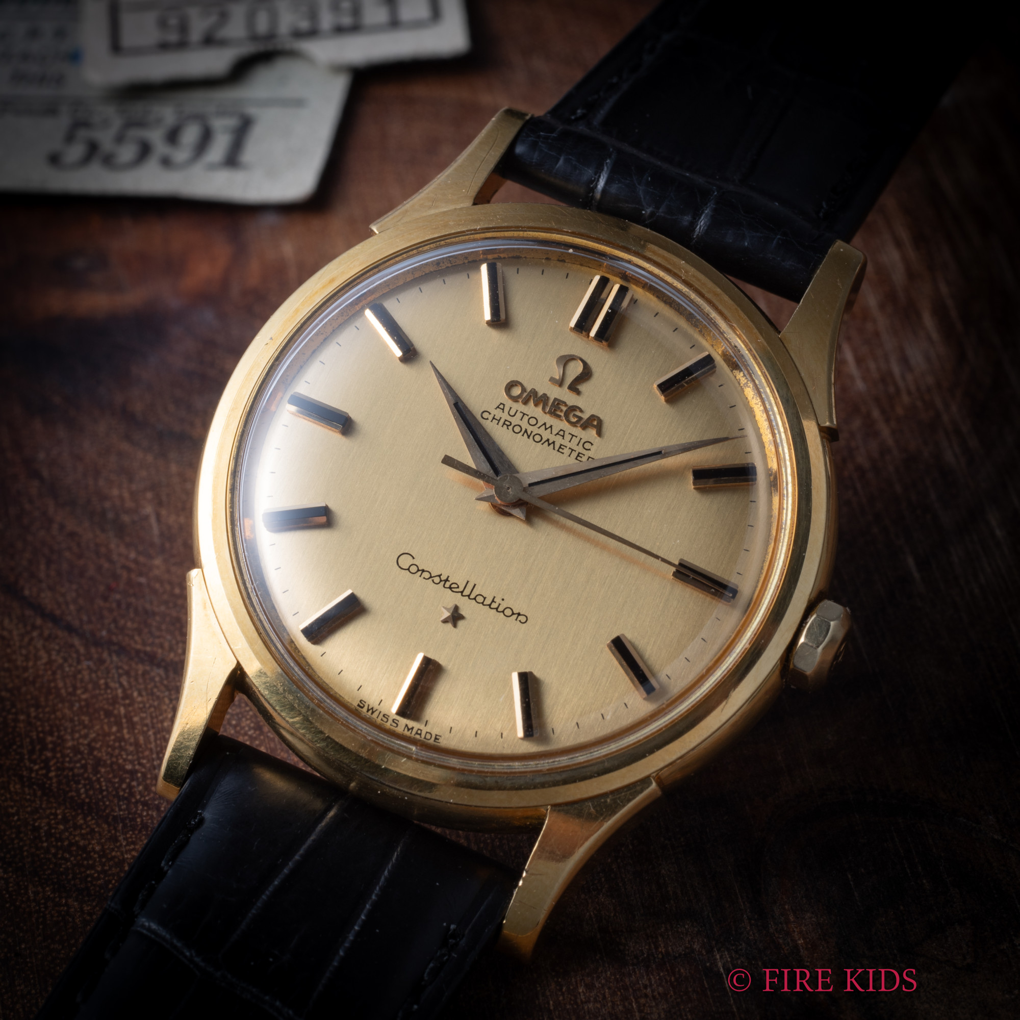 オメガ コンステレーション 18金無垢イエローゴールド 自動巻きクロノメーター Cal.551 純正GP尾錠付き