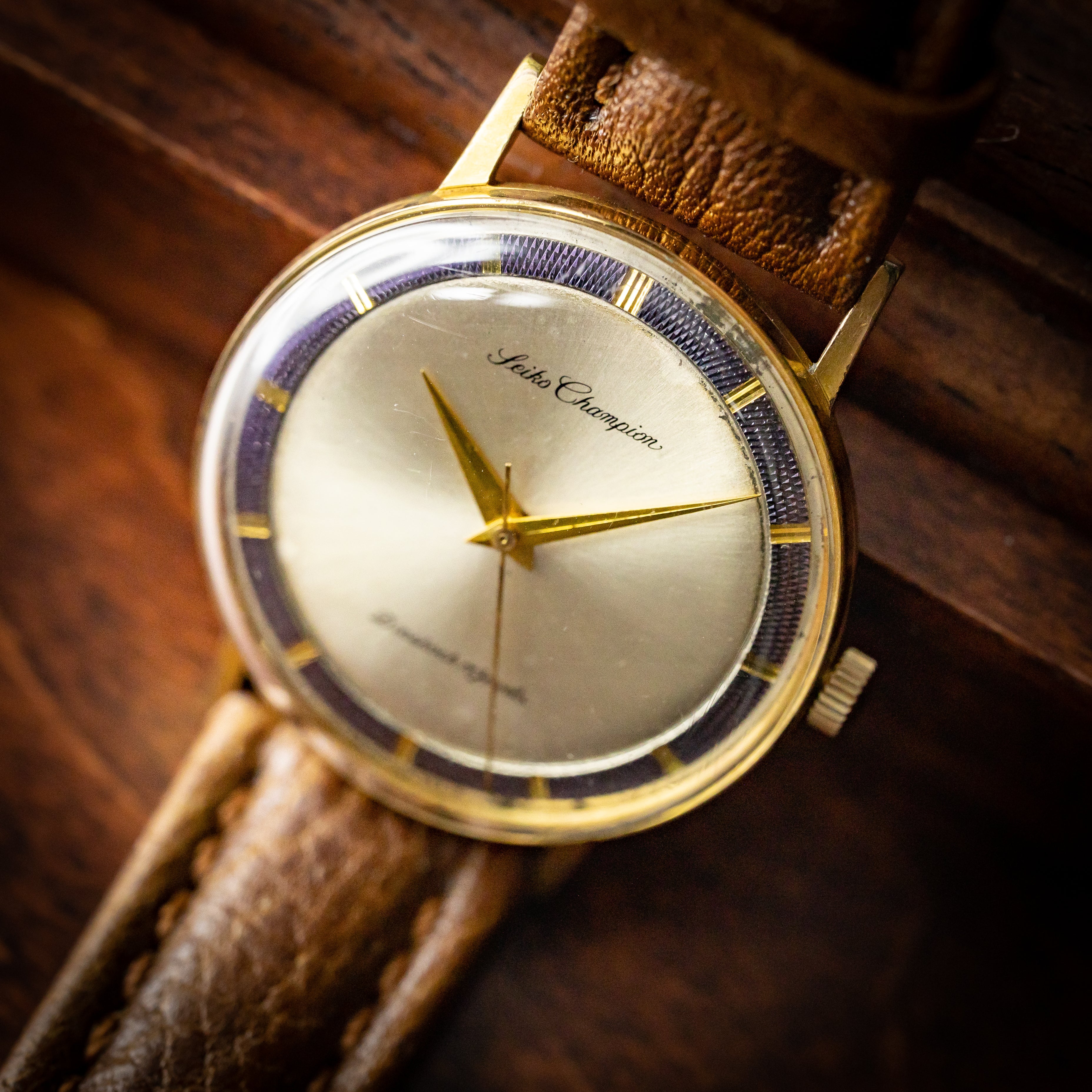 セイコー チャンピオン 17石手巻き 1962年製 Ref.J14105DE ツートンダイヤル EGP