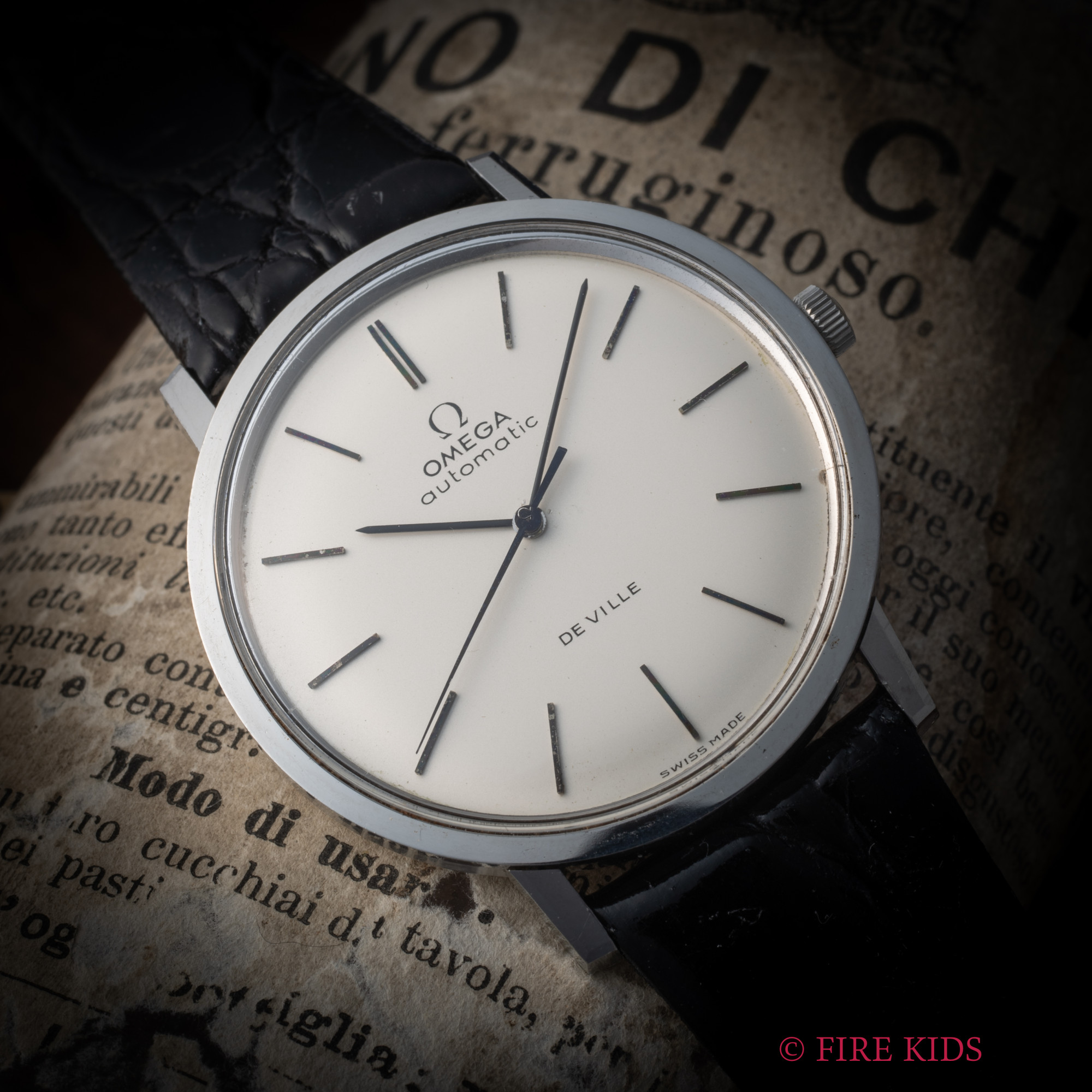 オメガ デヴィル ノンデイト 1968年製 Cal.711 薄型自動巻き ロービート