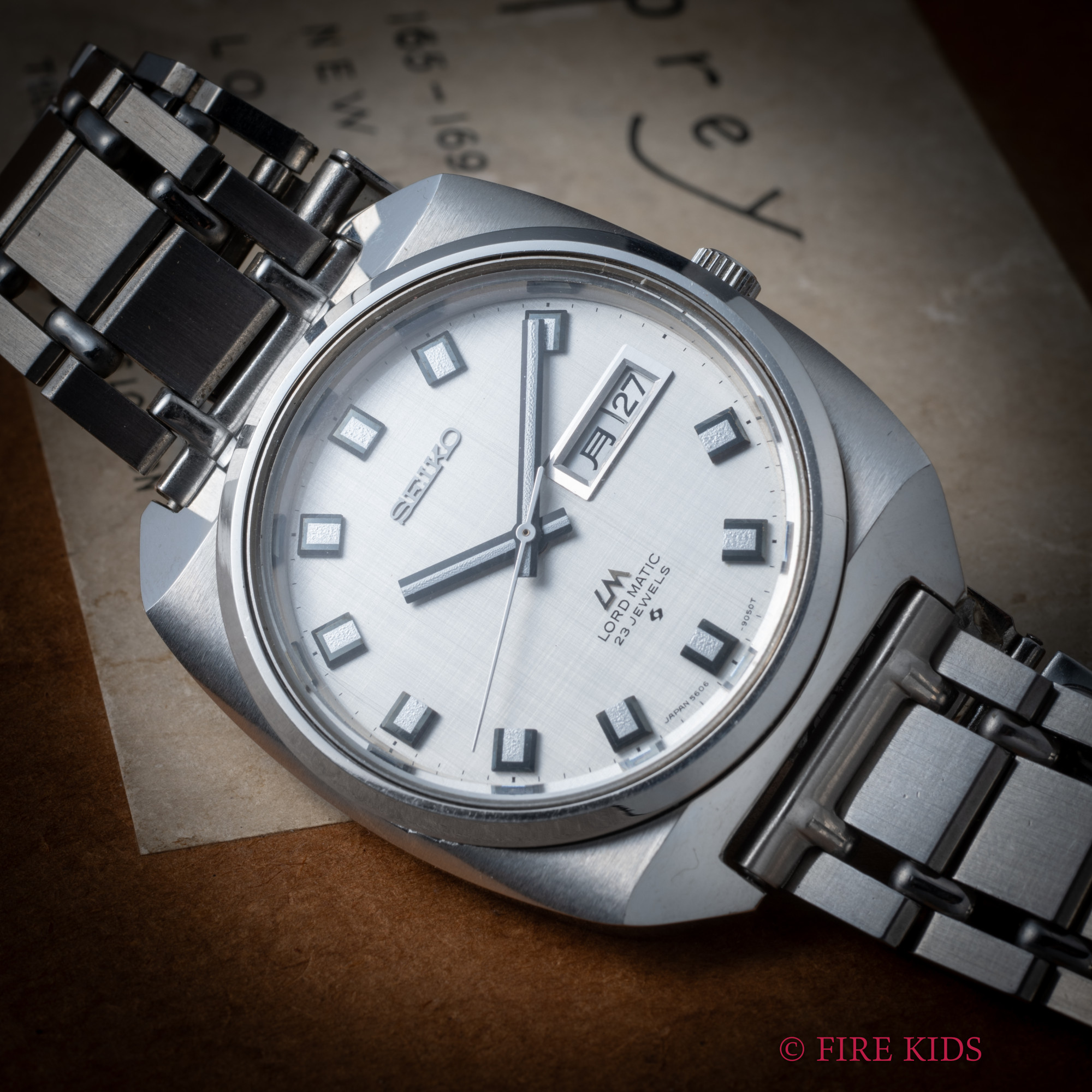 セイコー ロードマチック 1969年製 自動巻き 56LM デイデイト 漢字 美品 純正ブレス