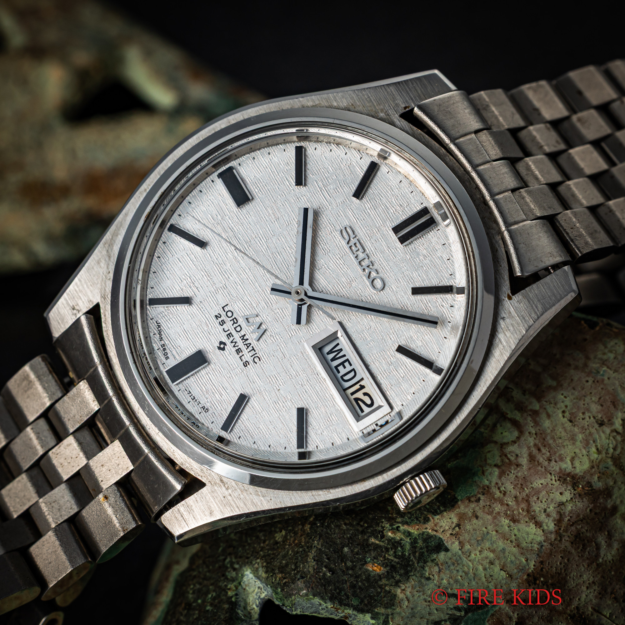 セイコー 56LM ロードマチック 変わり文字盤 1968年製 純正ブレス デイデイト 漢字 自動巻き 箱、タグ、取扱説明書付き 美品