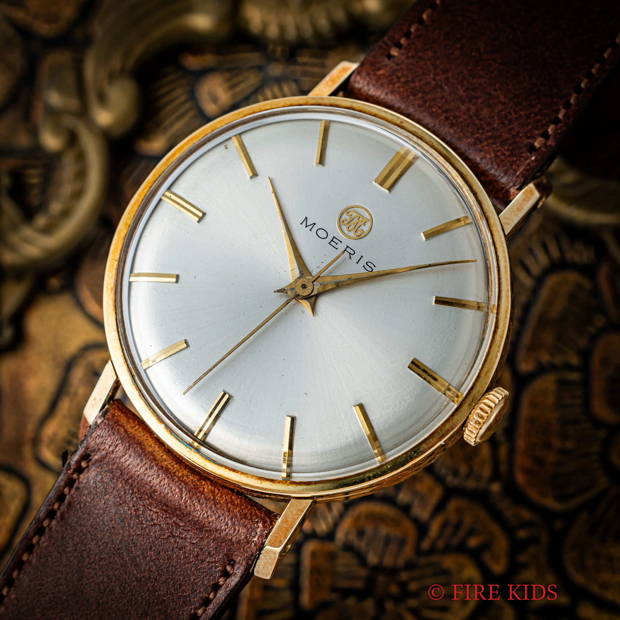 モーリス 1950年代製 ラウンドケース ドーフィンハンド 14金無垢 Cal.10 1/2 CD