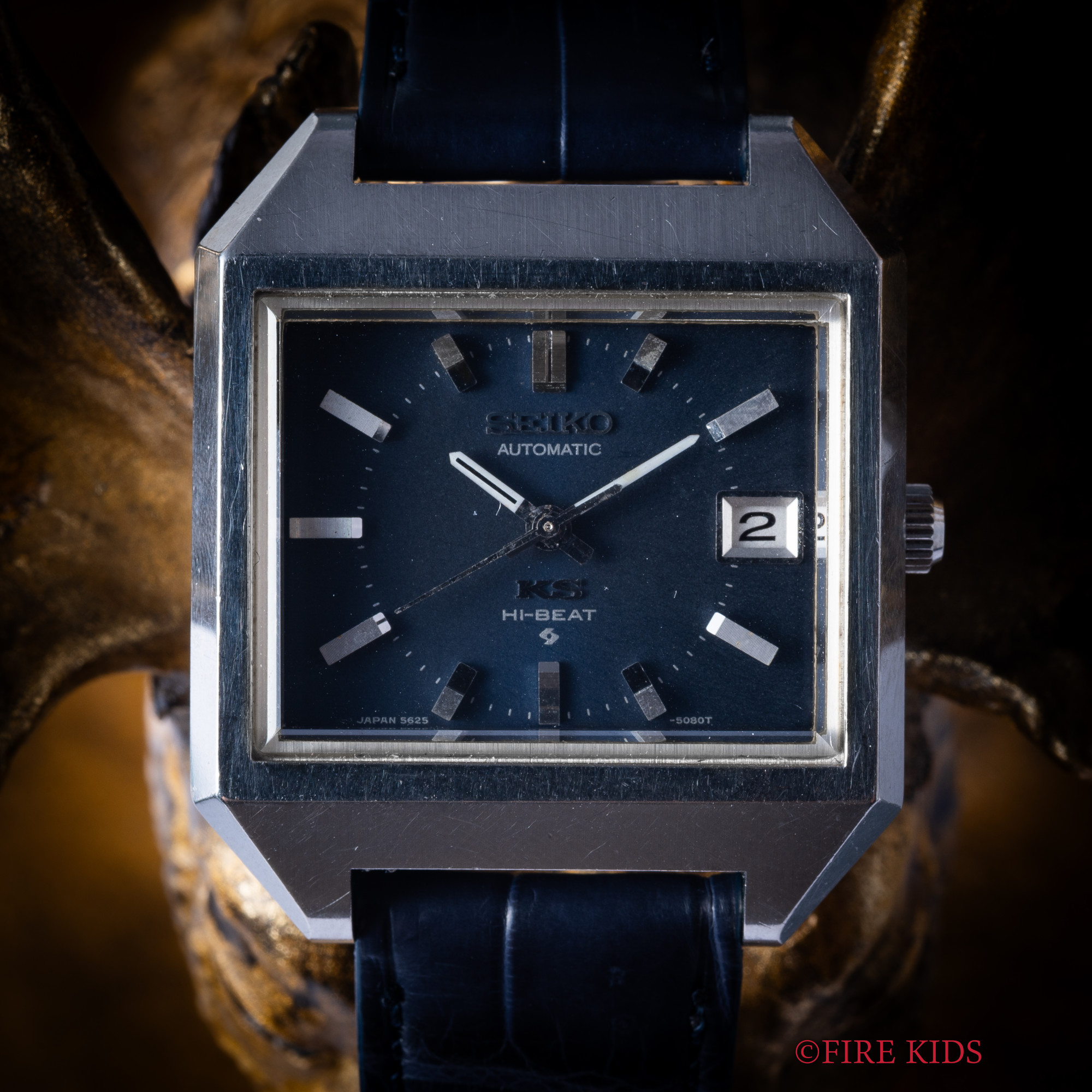 SEIKO セイコー OH済 アンティーク ネイビー 1972年製 昭和47年 FIREKIDS｜ファイアーキッズ / セイコー 56キングセイコー 1972年製