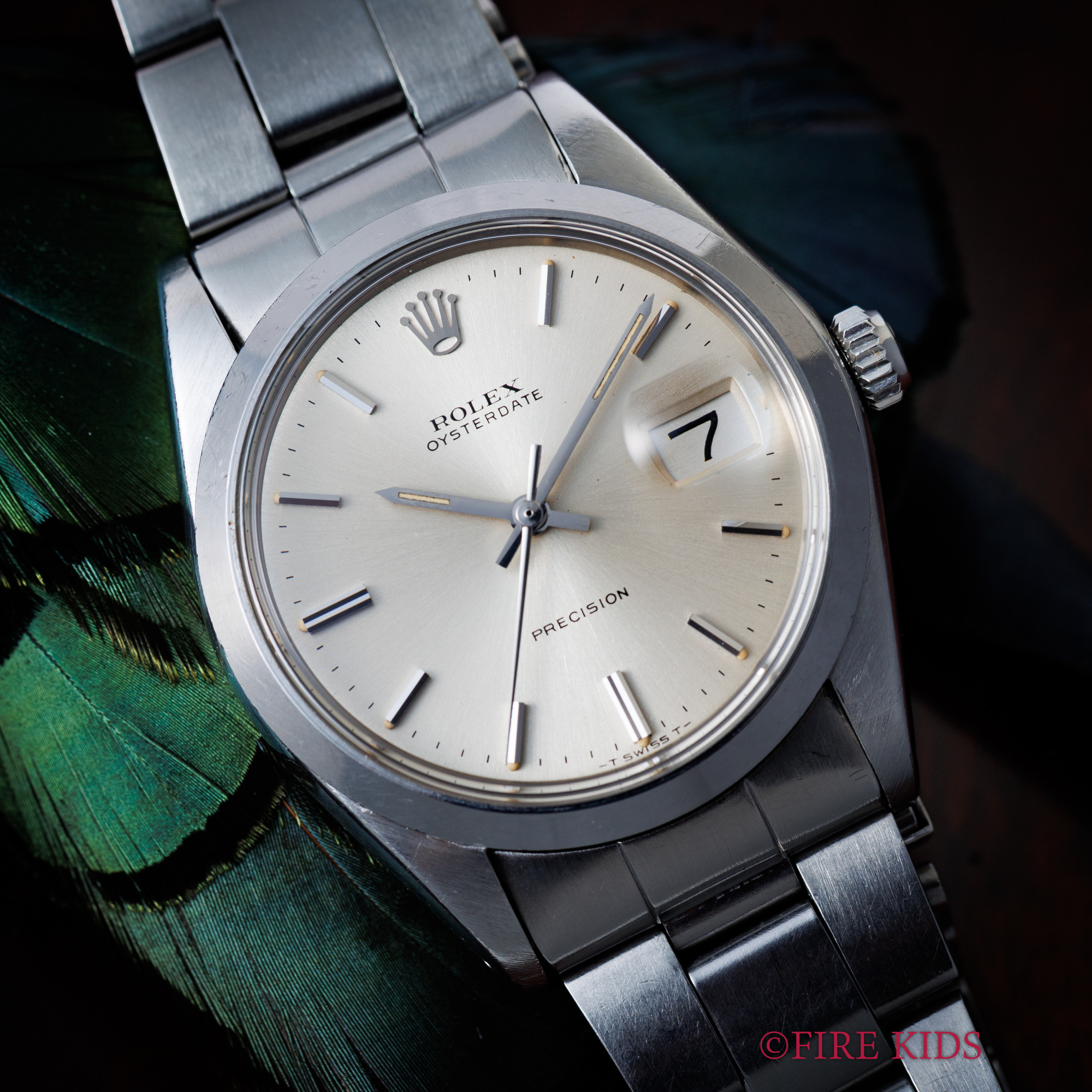 ロレックス オイスターデイト 1971年製 Ref.6694 シルバーダイヤル 手巻 純正巻きブレス