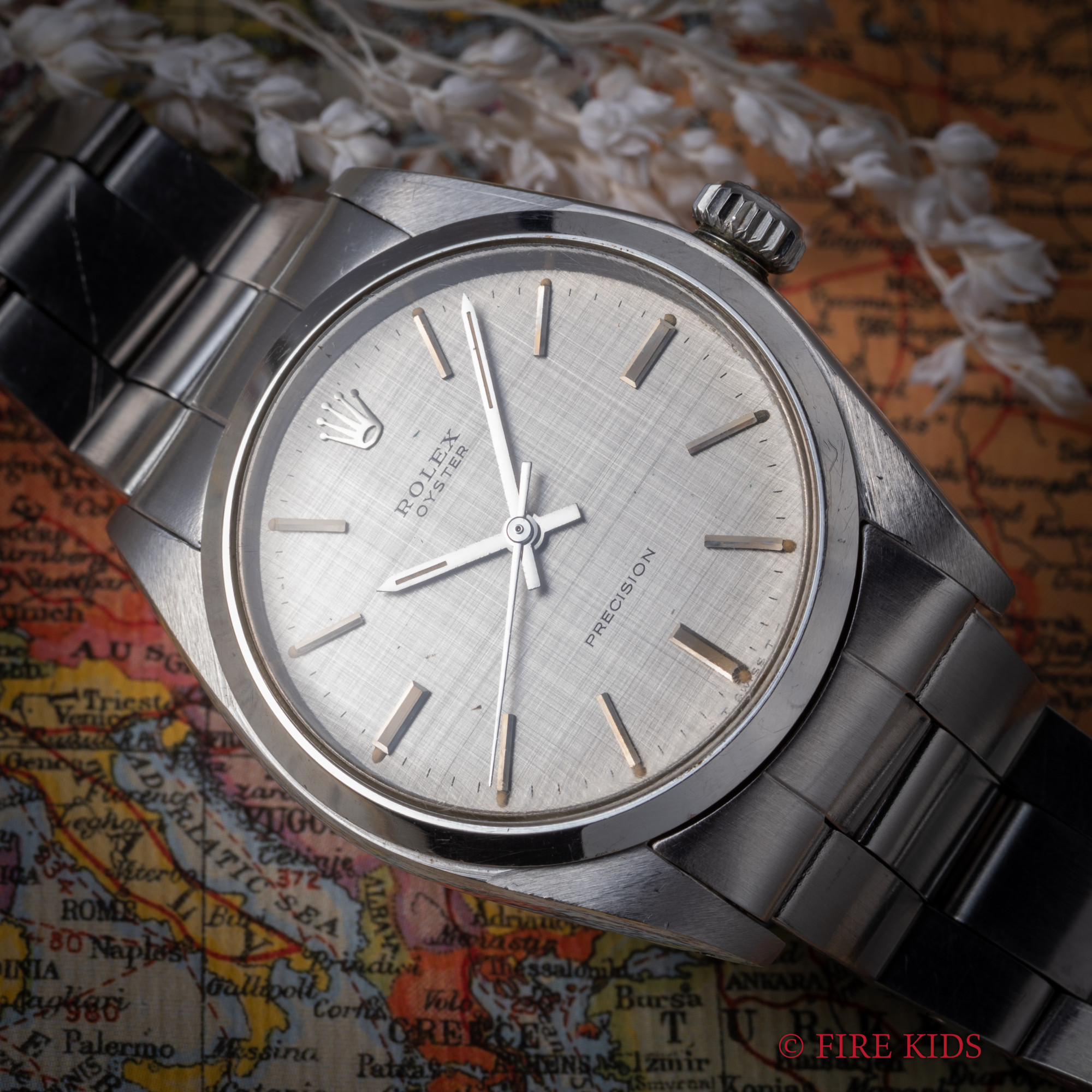 ロレックス オイスター 1971年製 Ref.6426 リネンダイヤル 手巻 純正巻きブレス