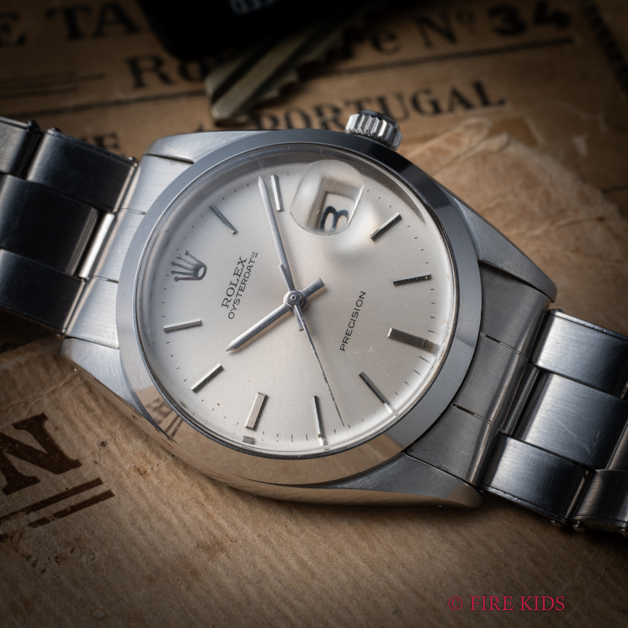 ロレックス オイスターデイト 1968年製 Ref.6694 手巻 シルバーダイヤル 純正リベットブレス