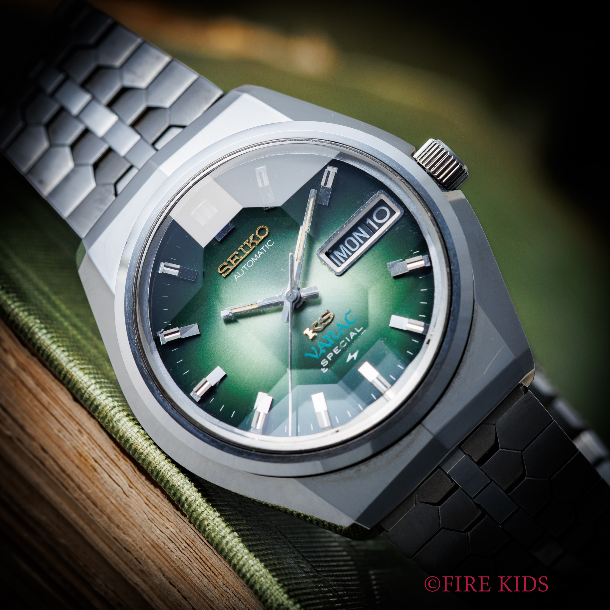 セイコー　キングセイコー　バナック　スペシャル　カットガラス　1973年製　純正ブレス