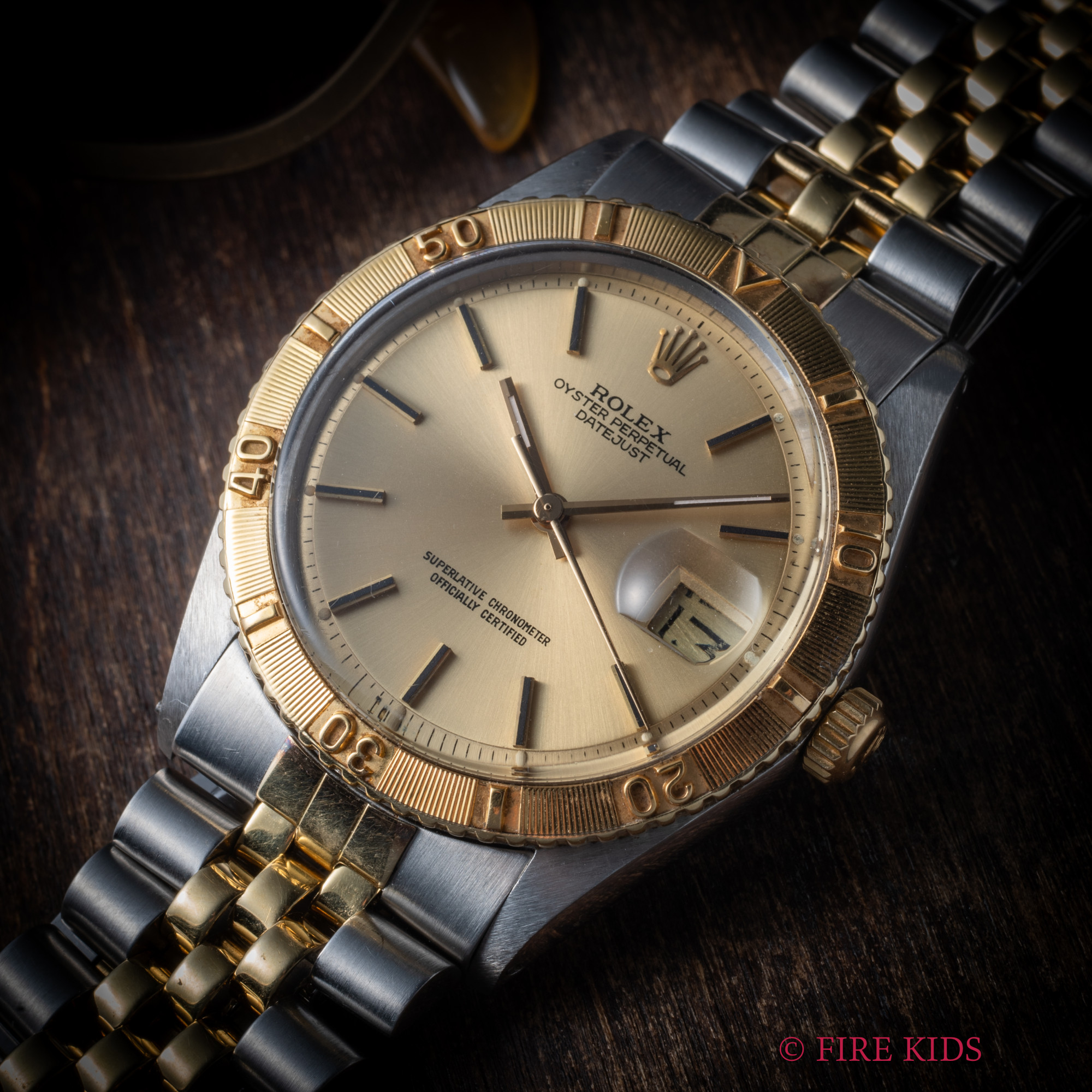 ロレックス デイトジャスト サンダーバード コンビ 1977年製 Ref.1625 純正コンビブレス 回転ベゼル パイロットウォッチ