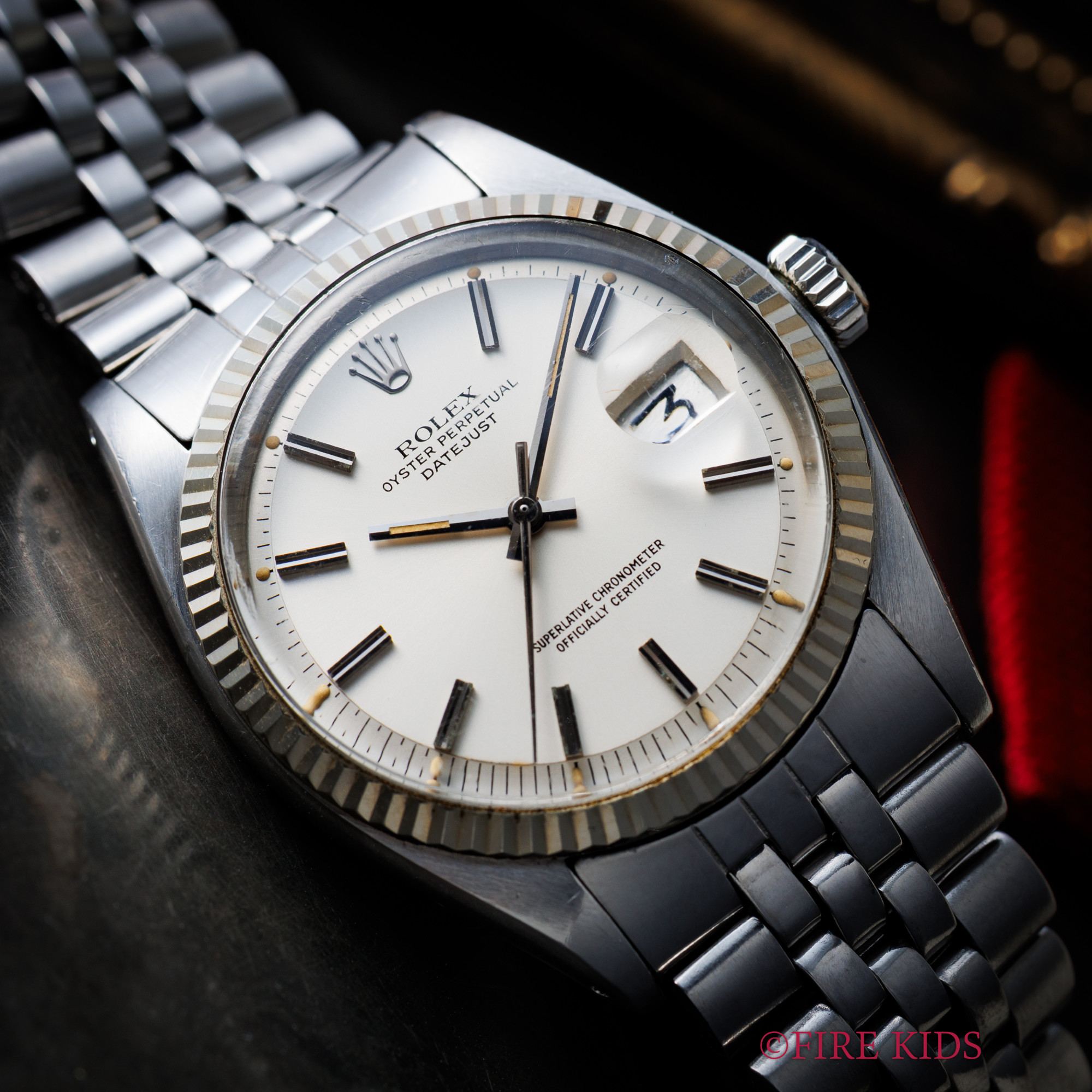 ロレックス デイトジャスト 1971年製 Ref.1601 シグマダイヤル WGベゼル 自動巻 純正ジュビリーブレス