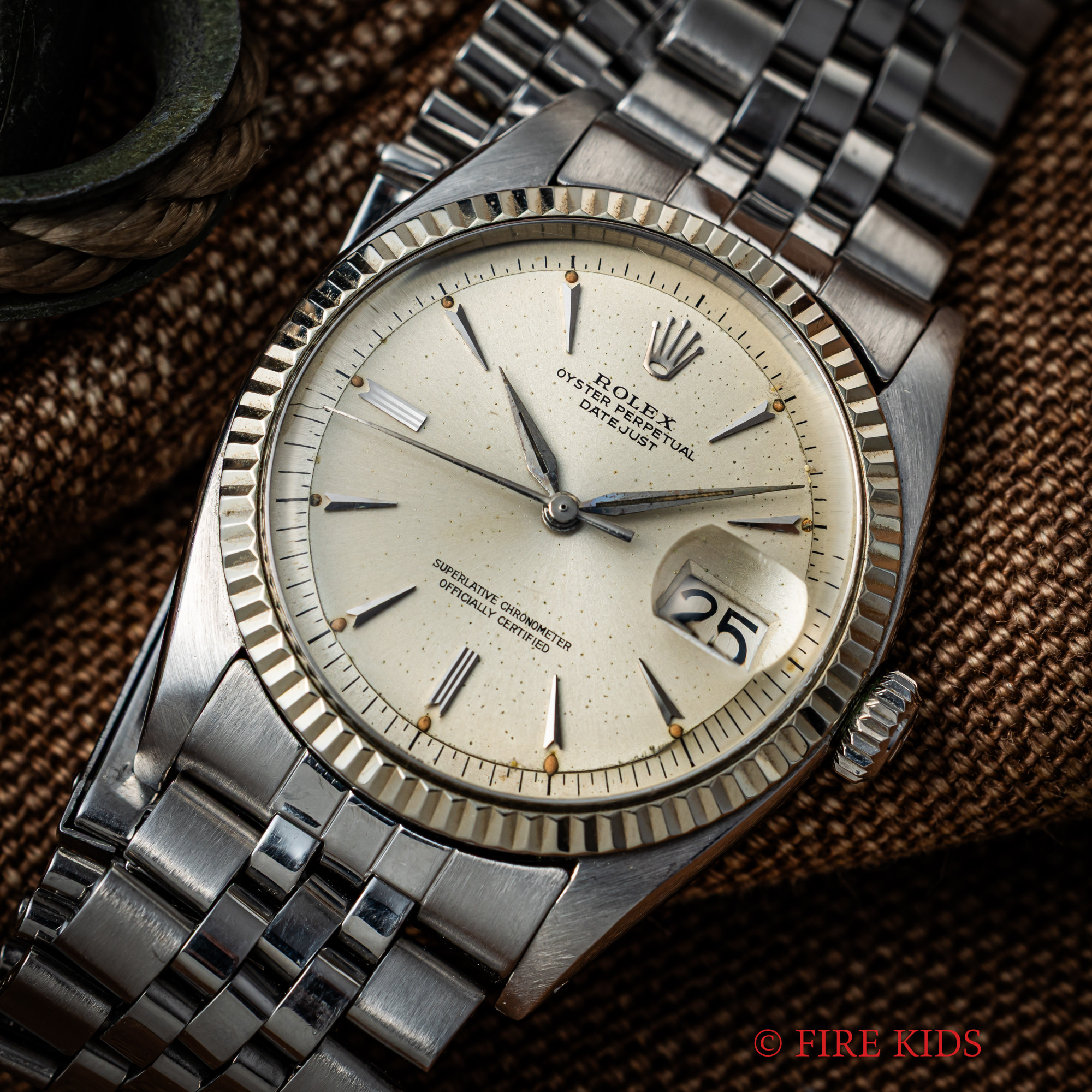 ロレックス デイトジャスト 1962年製 Ref.1601 アルファハンド 自動巻 純正ジュビリーブレス