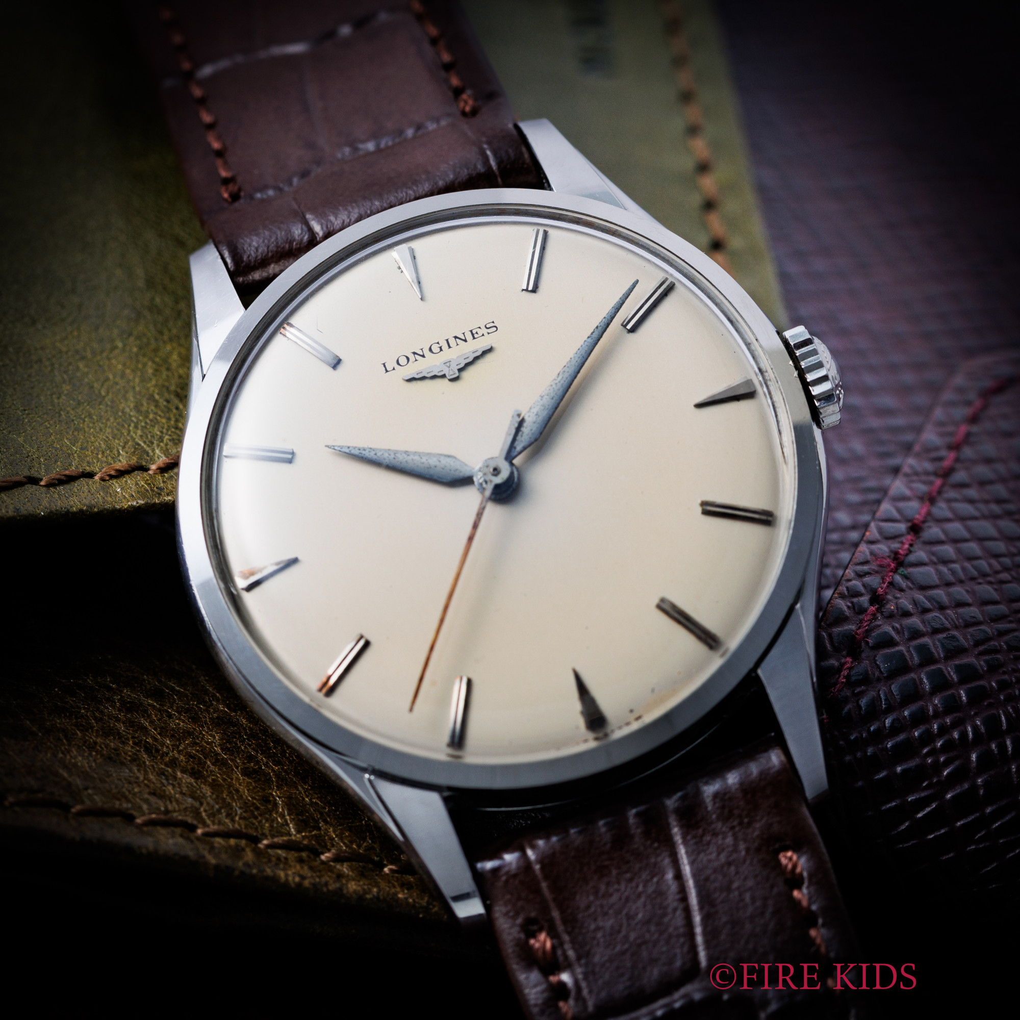 ロンジン ラウンドケース 手巻き Cal.12.68Z 1956年製 ステンレスケース