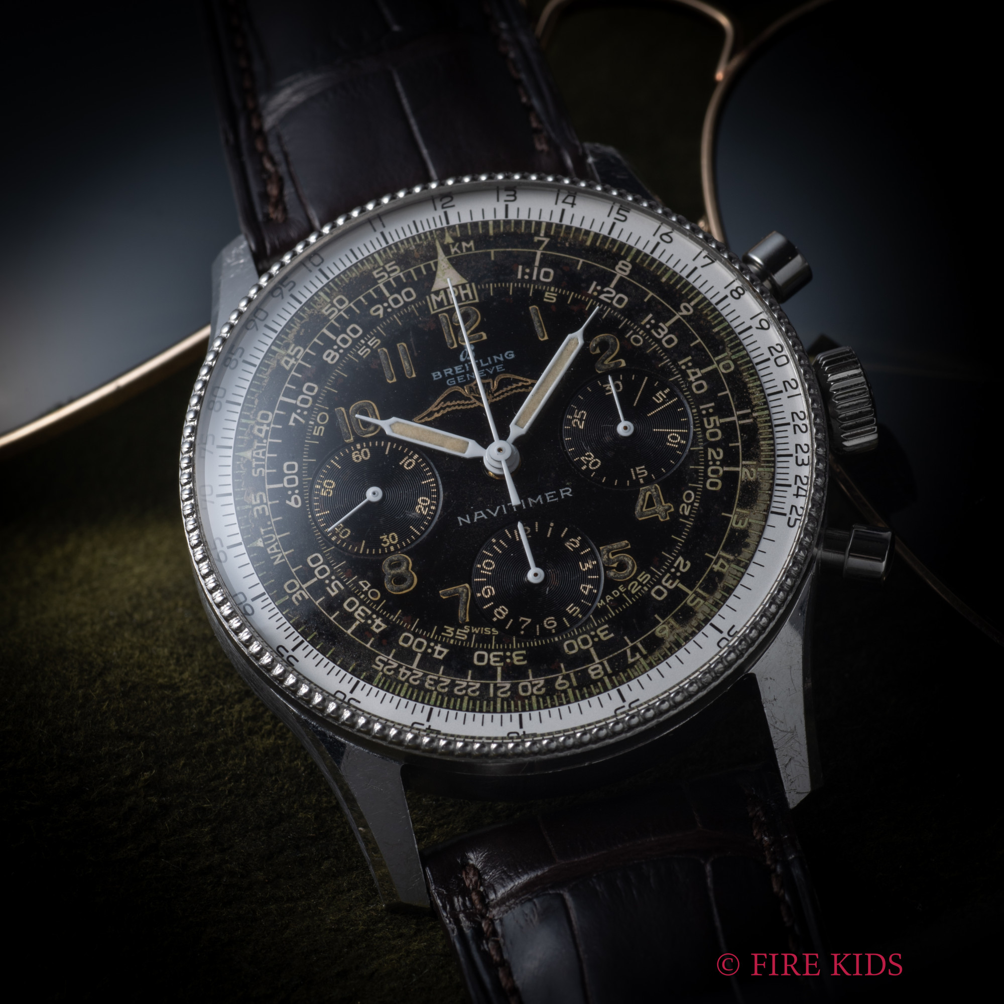 ブライトリング ナビタイマーファーストモデル 1950年代製 メーカー修理明細（2025年） 手巻 Cal.ヴィーナス178