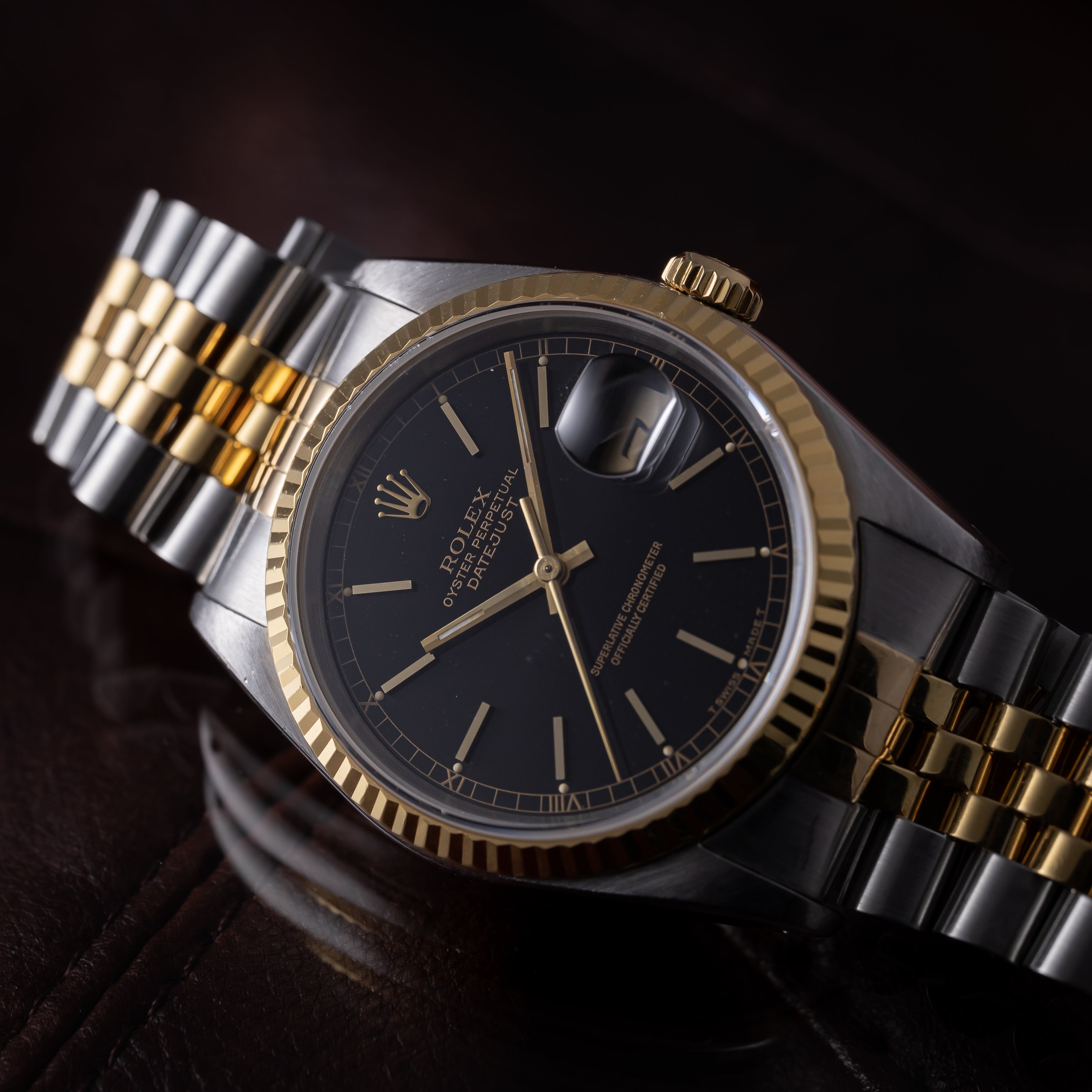 ロレックス デイトジャスト 1991年製 コンビ Ref.16233 ブラックダイヤル ギャランティー付き
