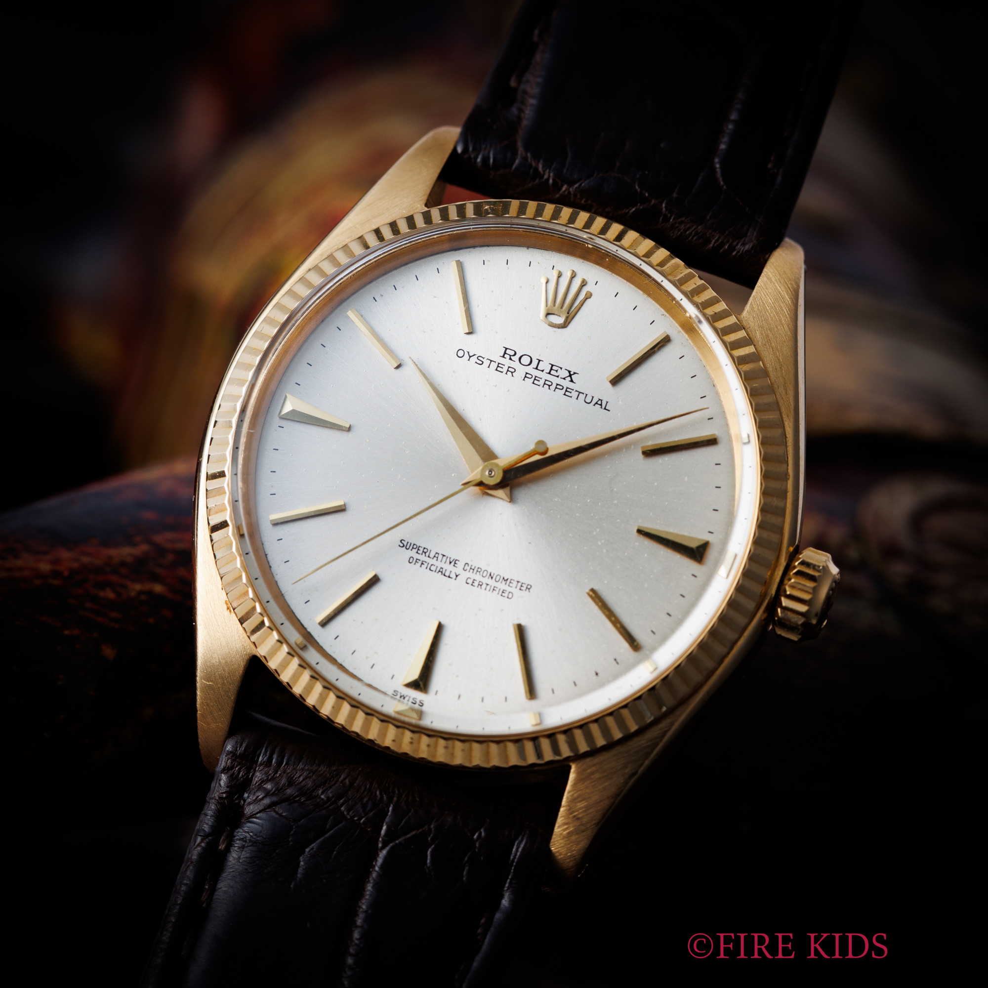 ロレックス 18金無垢オイスターパーペチュアル 1962年製 Ref.1005 自動巻 王冠GP尾錠