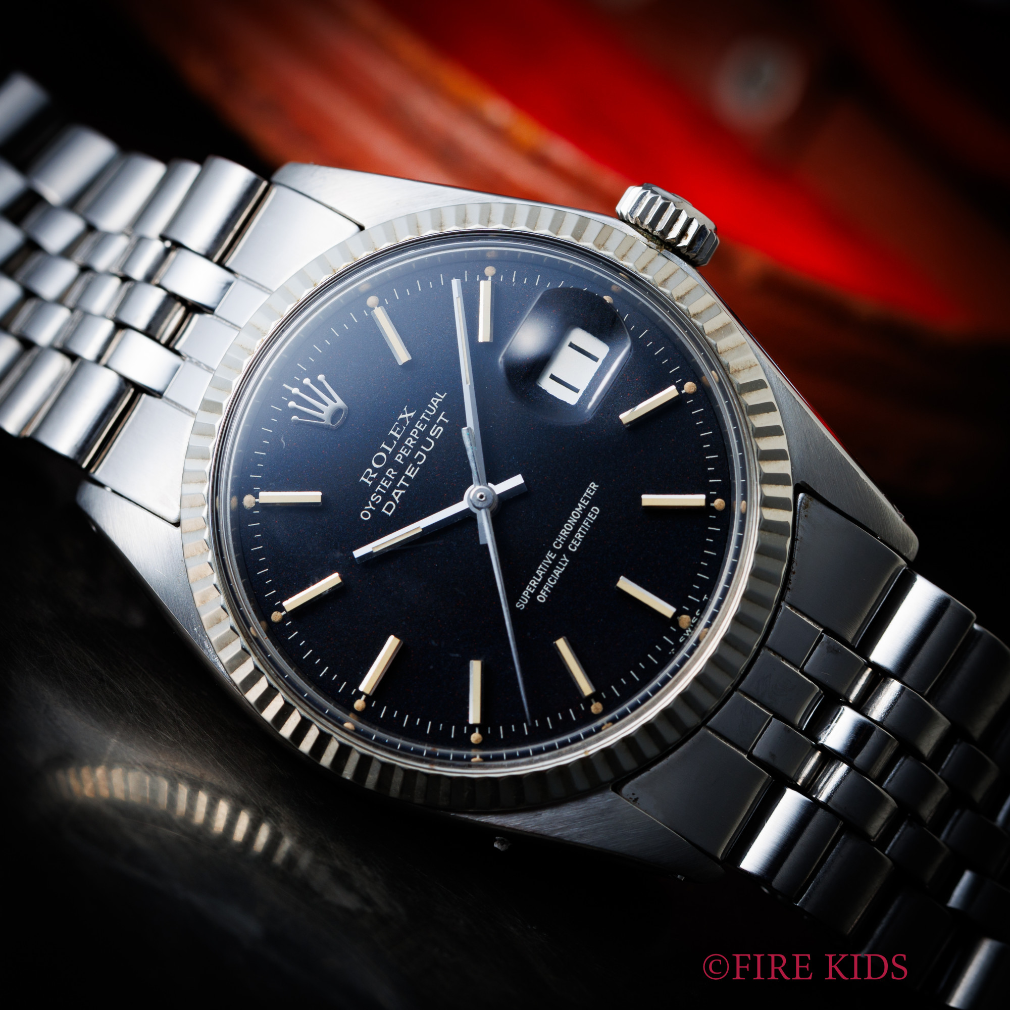 ロレックス デイトジャスト コンフェッティダイヤル 1971年製 Ref.1601 レッドアイ 自動巻 純正ジュビリーブレス