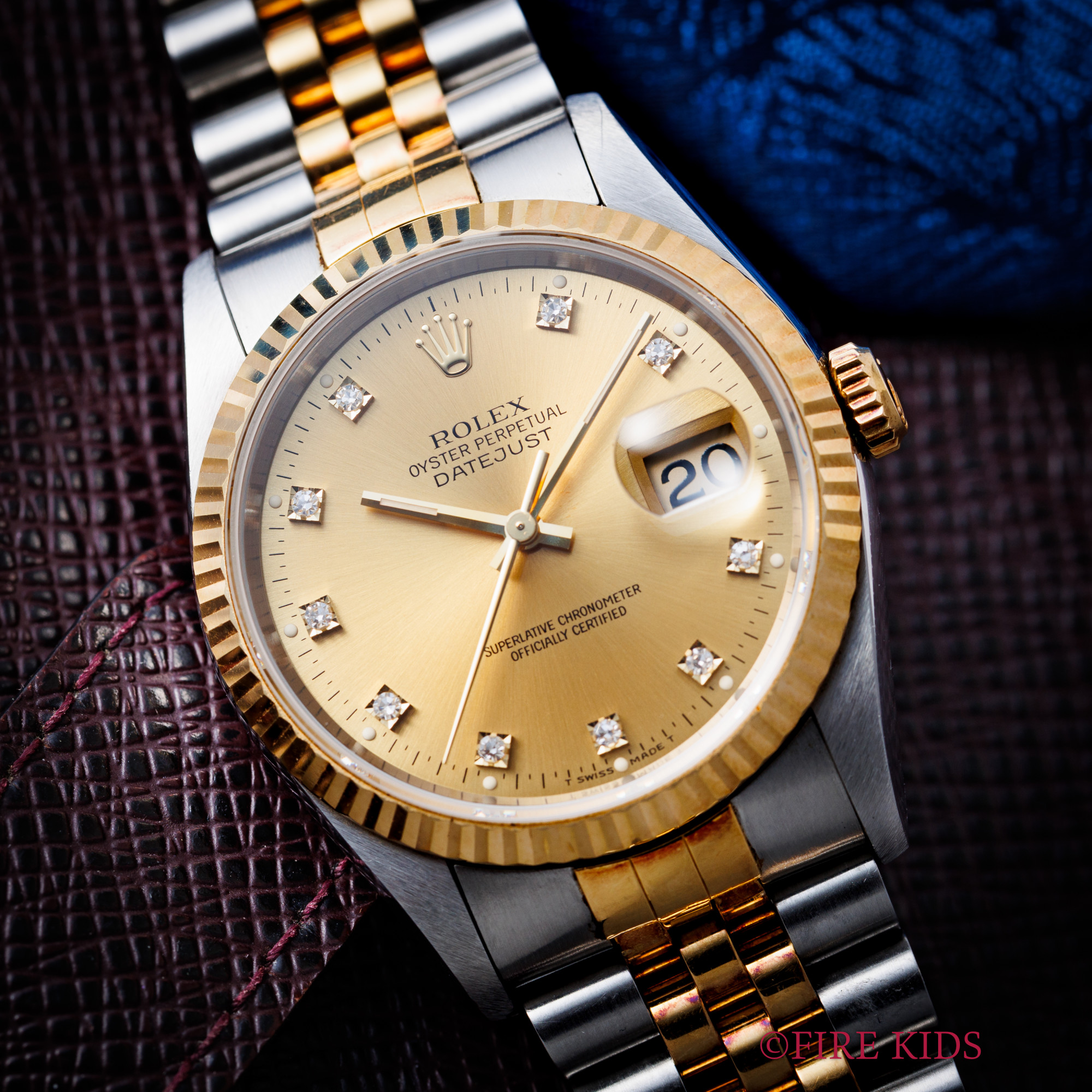 ロレックス デイトジャストコンビ 1993年製 Ref.16233G 10Pダイヤ 自動巻クロノメーター 純正コンビブレス 1995年ギャラ付