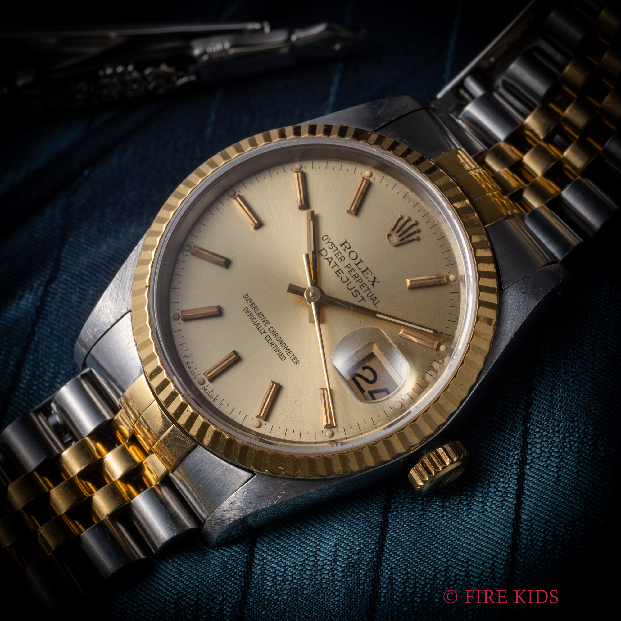 ロレックス デイトジャストコンビ 1991年製 Ref.16233 シャンパンダイヤル 自動巻 純正コンビブレス